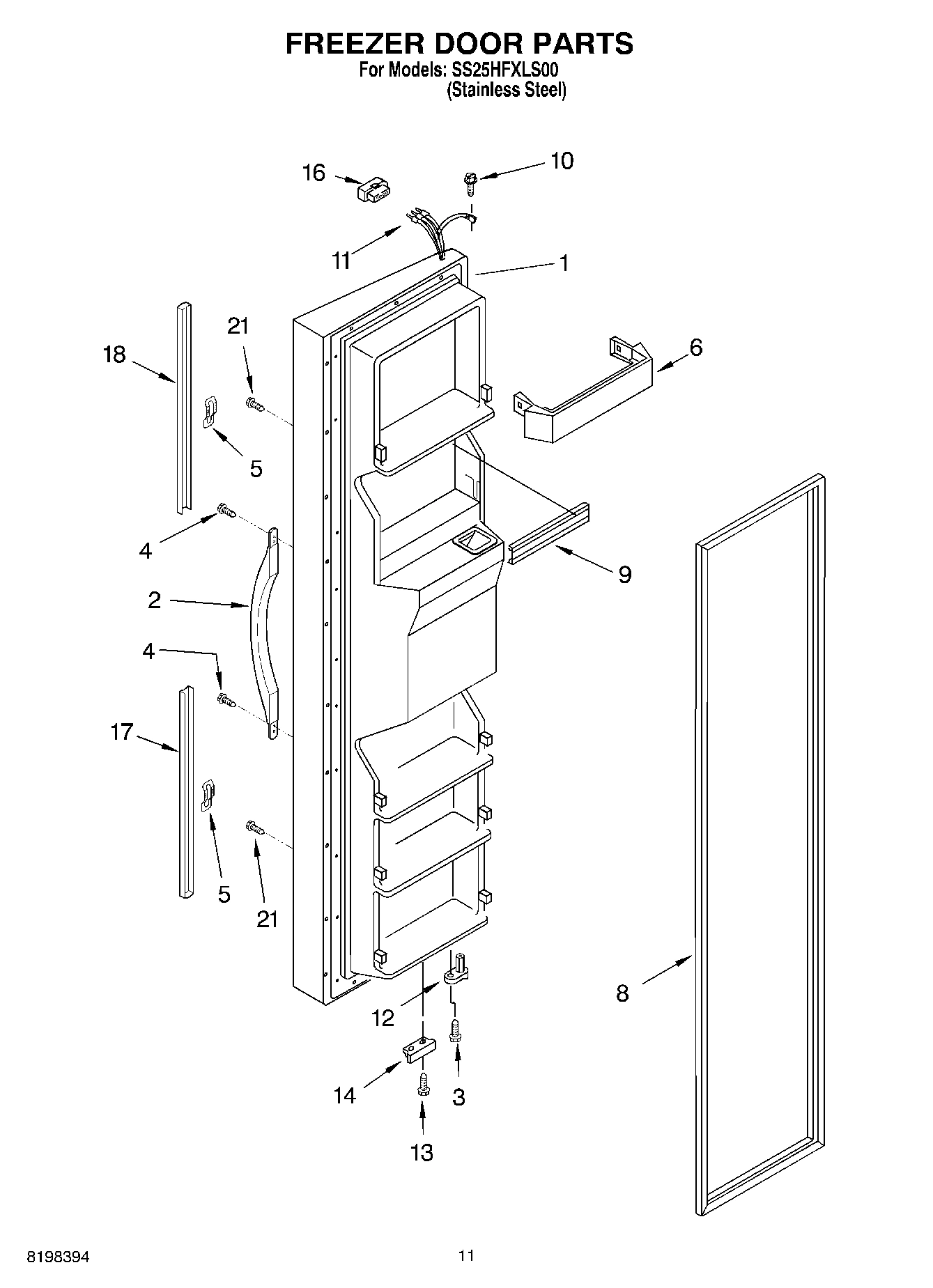07 - FREEZER DOOR PARTS