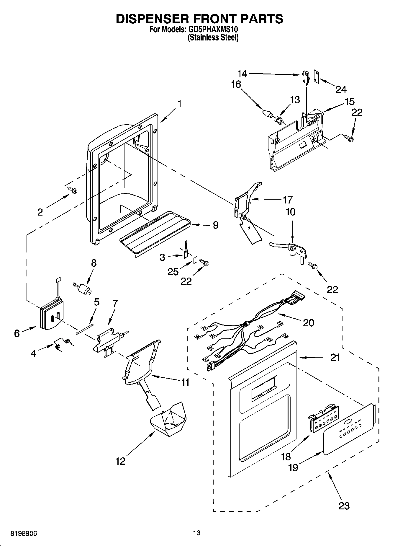 08 - DISPENSER FRONT PARTS