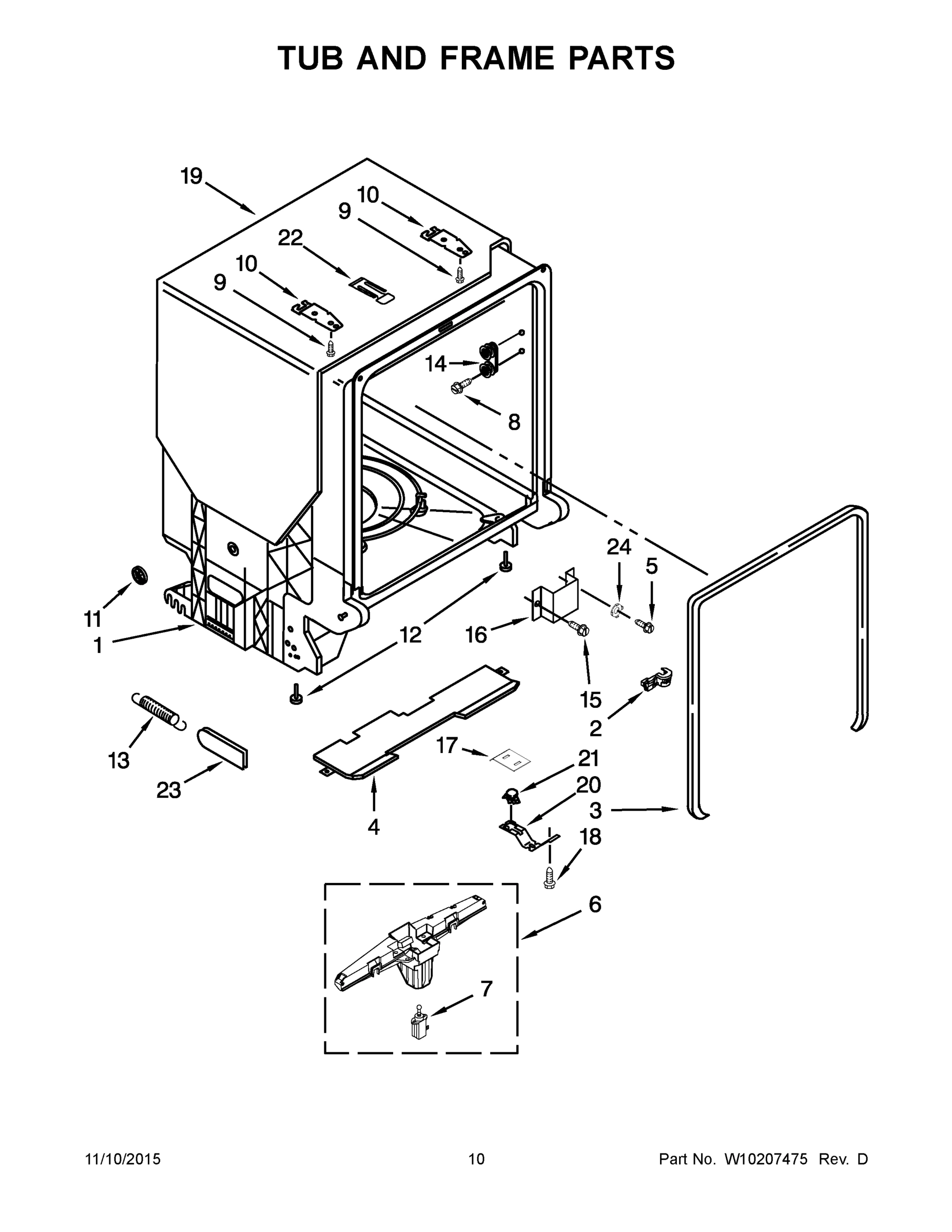 06 - TUB AND FRAME PARTS
