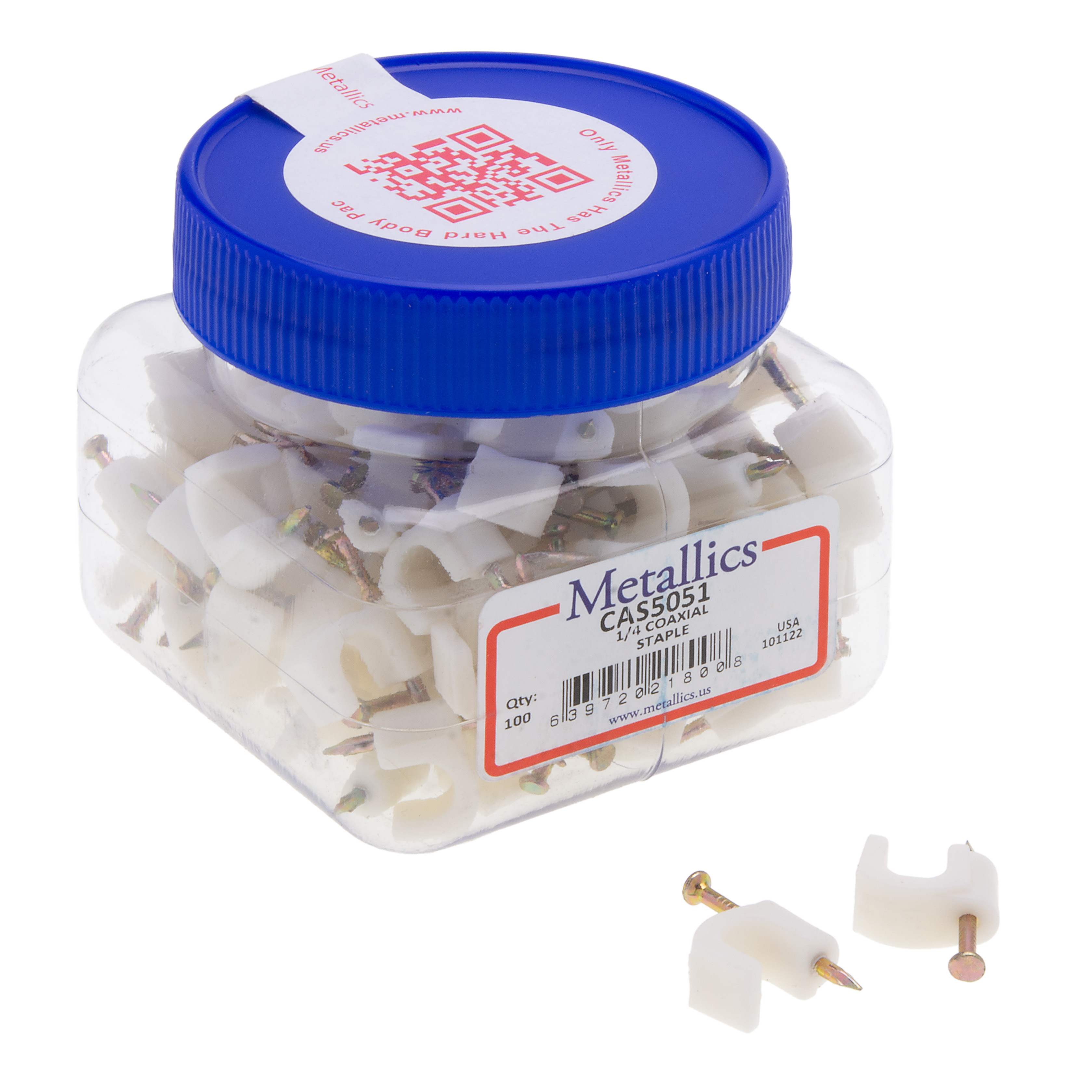 1/4 Coaxial Satple USA Made Plastic 100 per pack