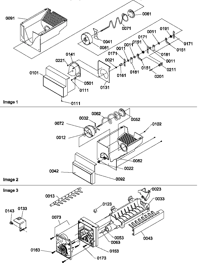 06 - ICE BUCKET AUGER AND ICE MAKER PARTS