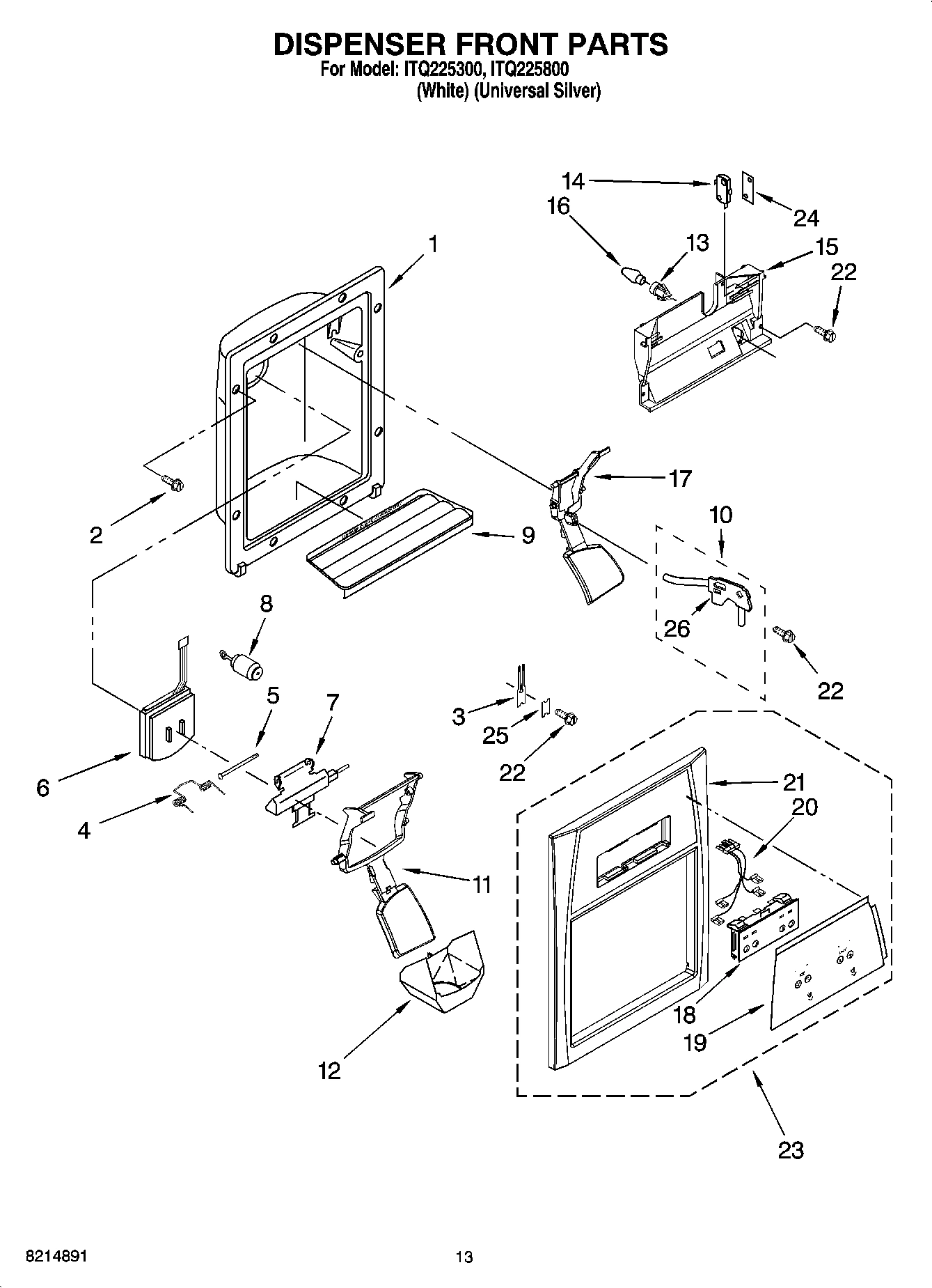 08 - DISPENSER FRONT PARTS