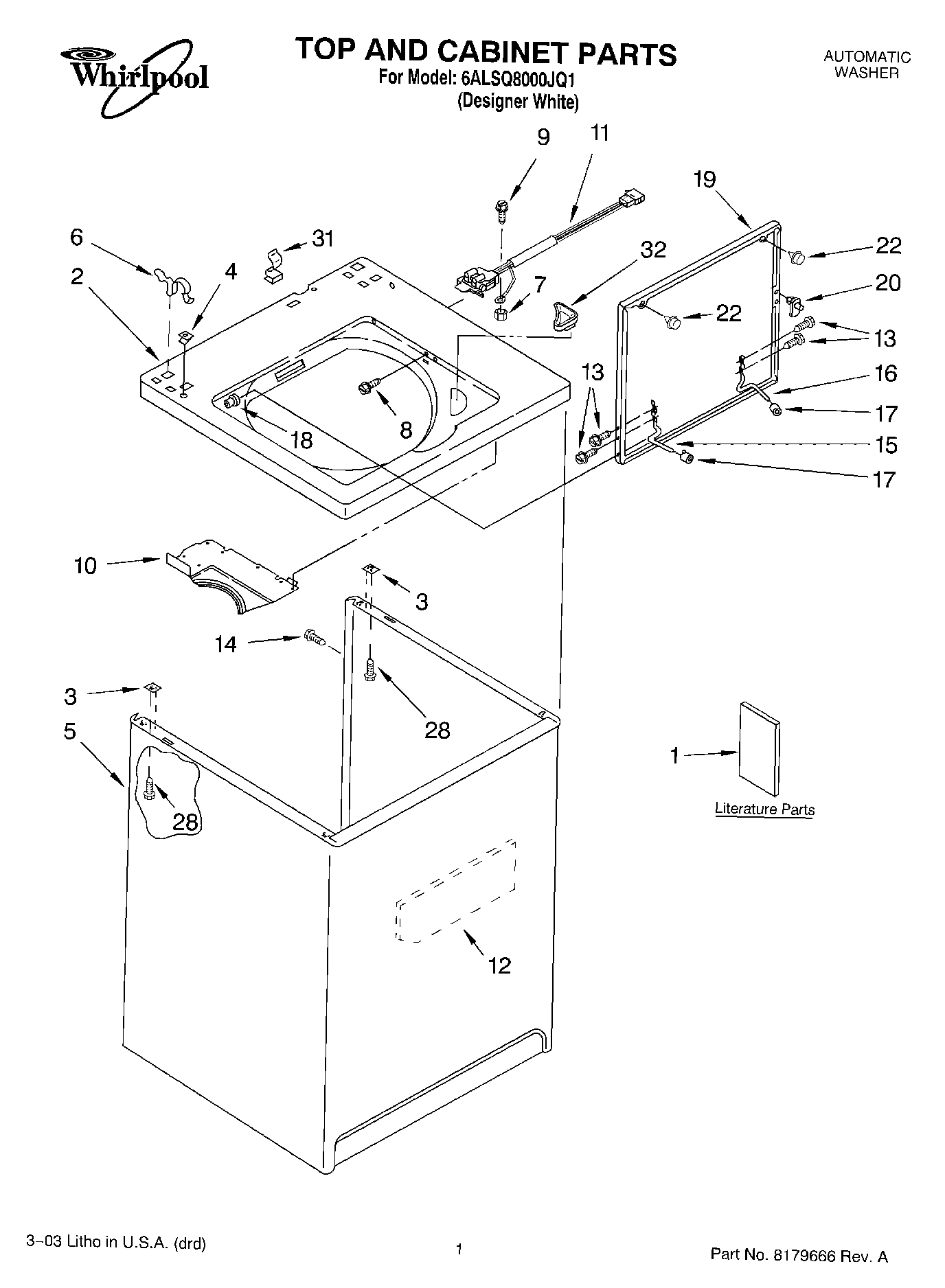 01 - TOP AND CABINET PARTS
