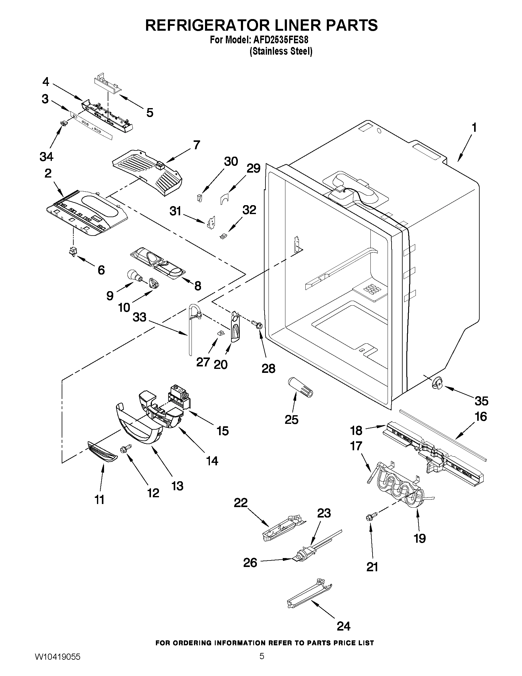 03 - REFRIGERATOR LINER PARTS