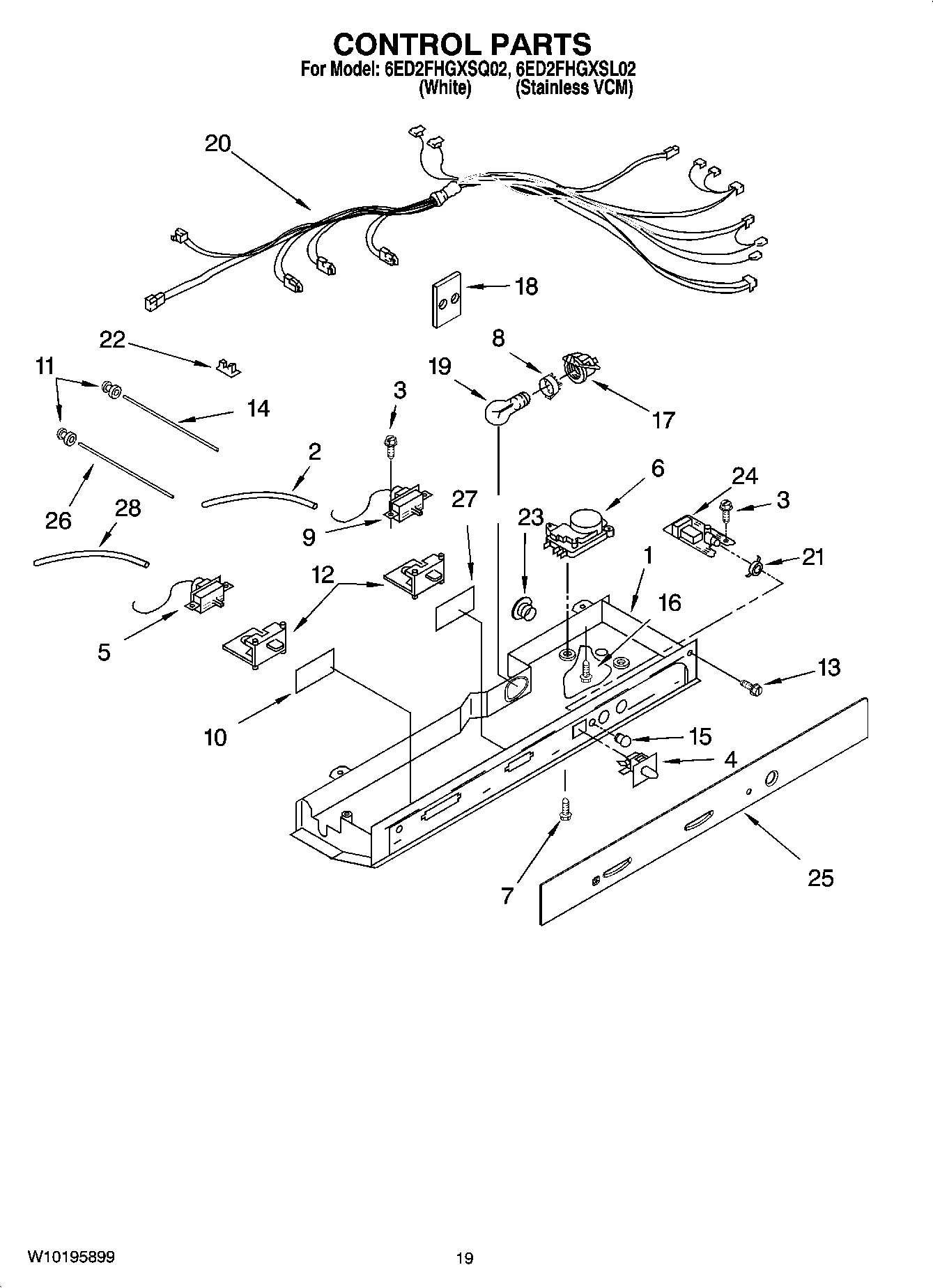 12 - CONTROL PARTS, OPTIONAL PARTS (NOT INCLUDED)