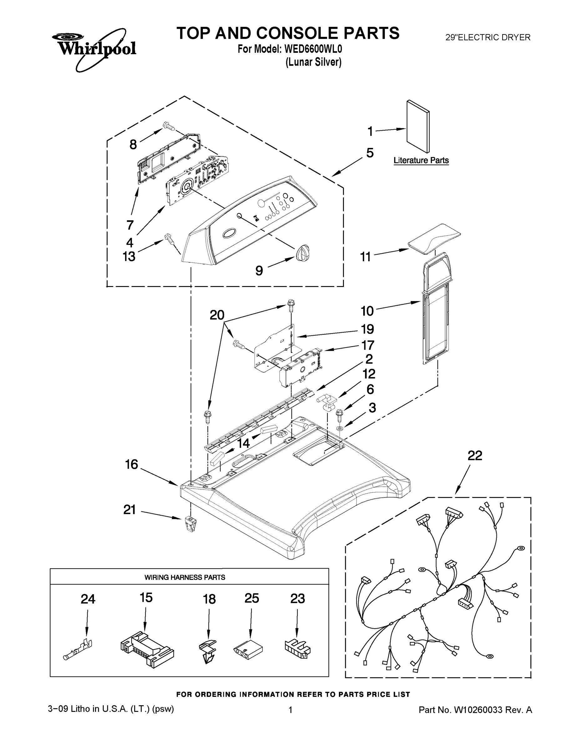 01 - TOP AND CONSOLE PARTS