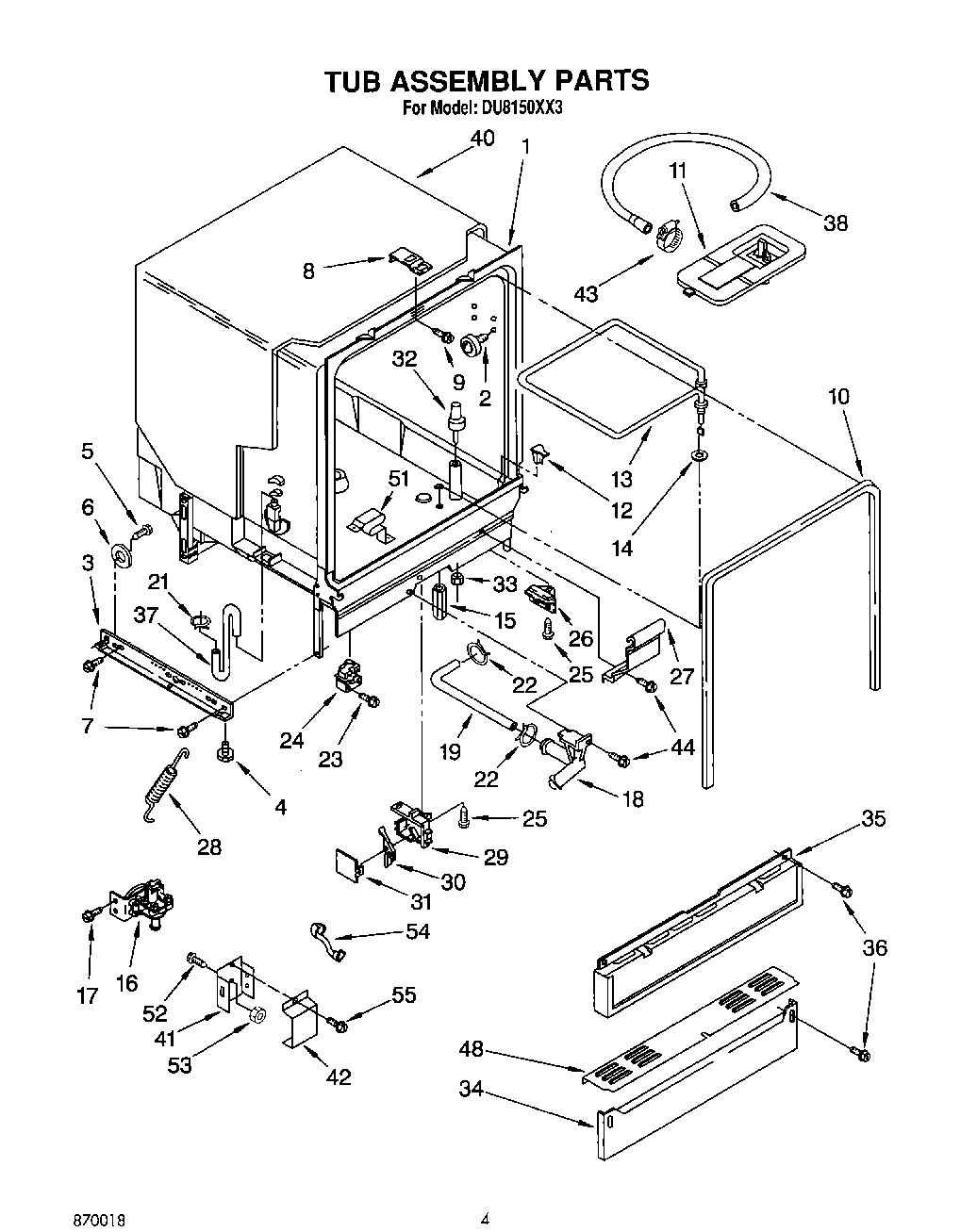 04 - TUB ASSEMBLY, LIT/OPTIONAL
