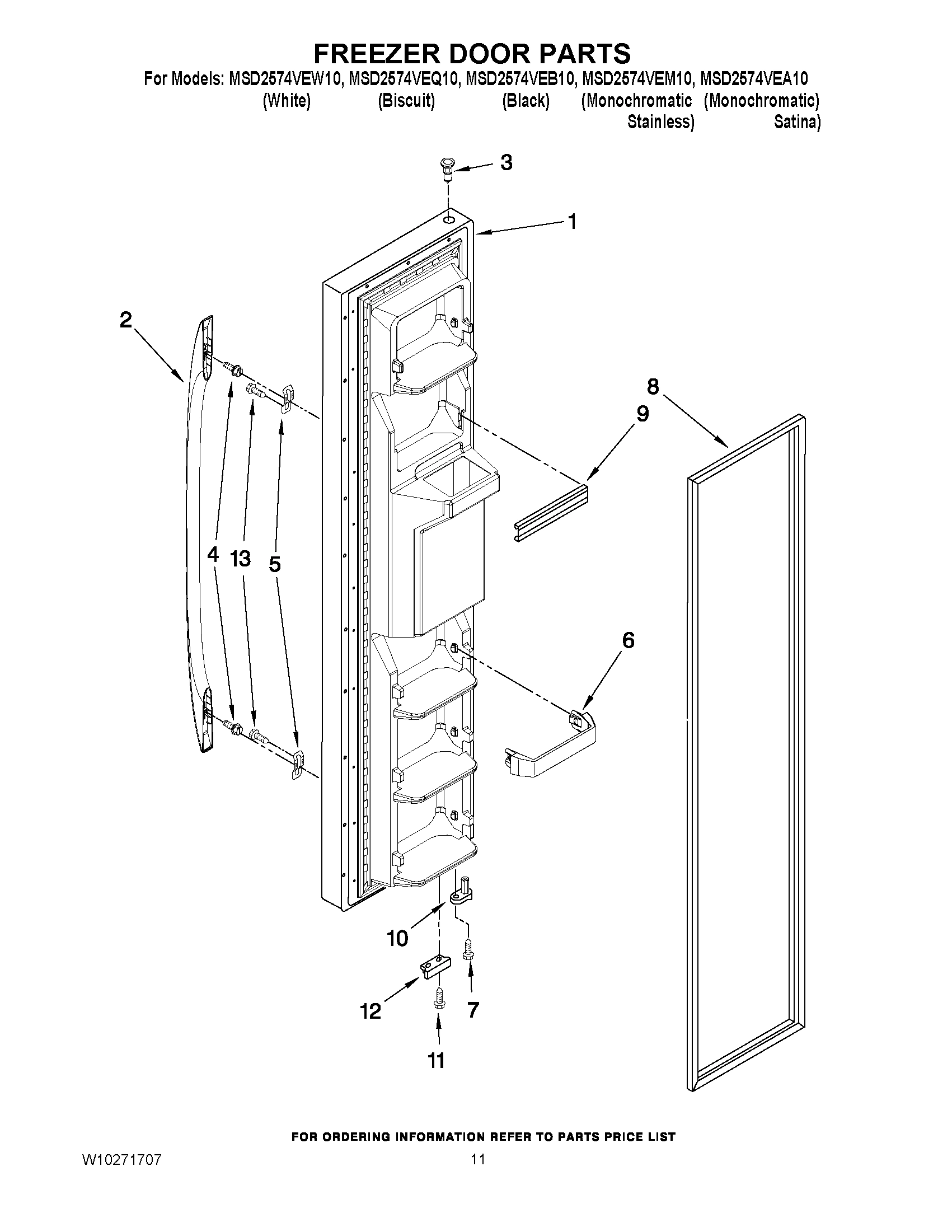 07 - FREEZER DOOR PARTS