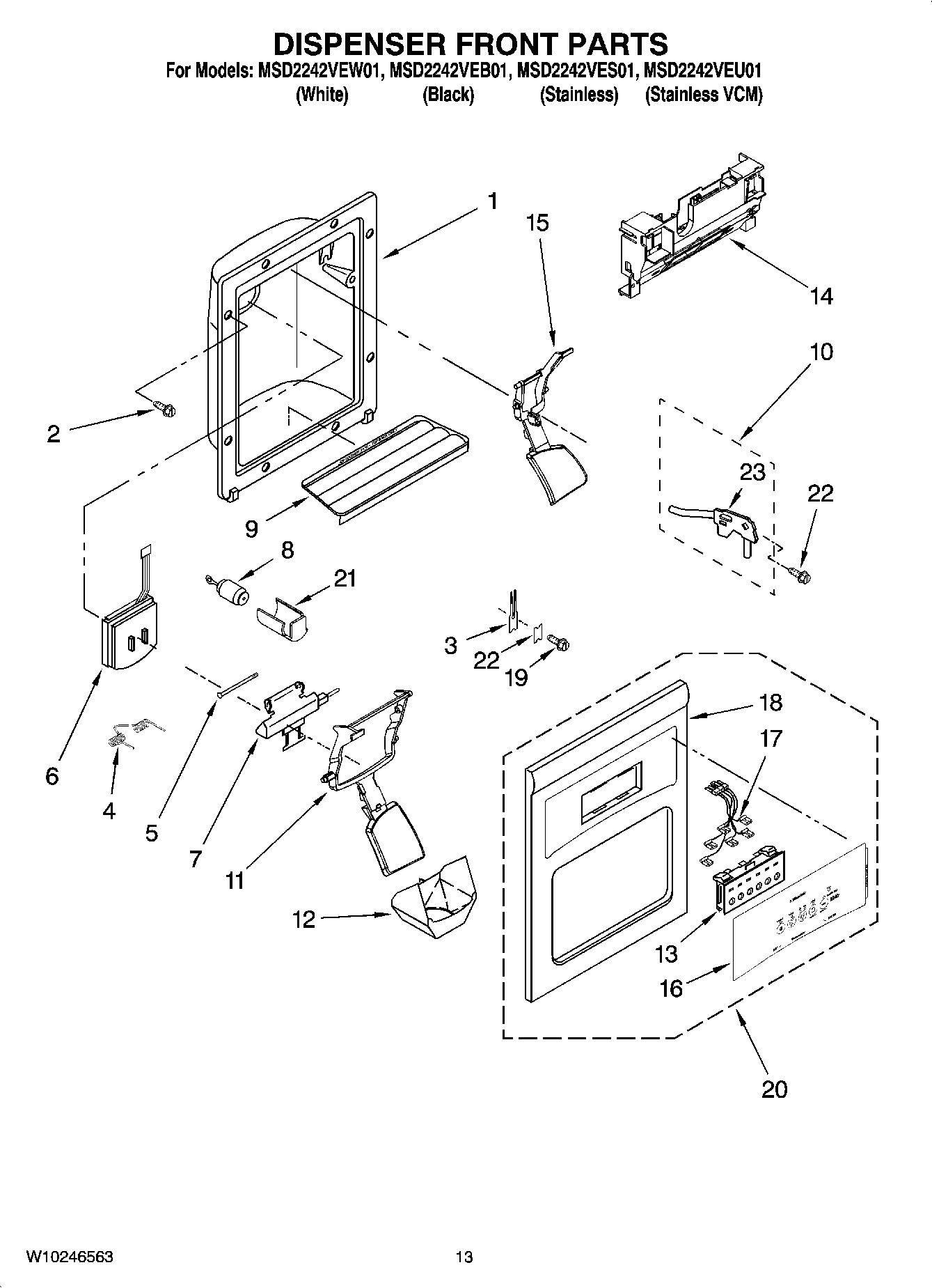 08 - DISPENSER FRONT PARTS