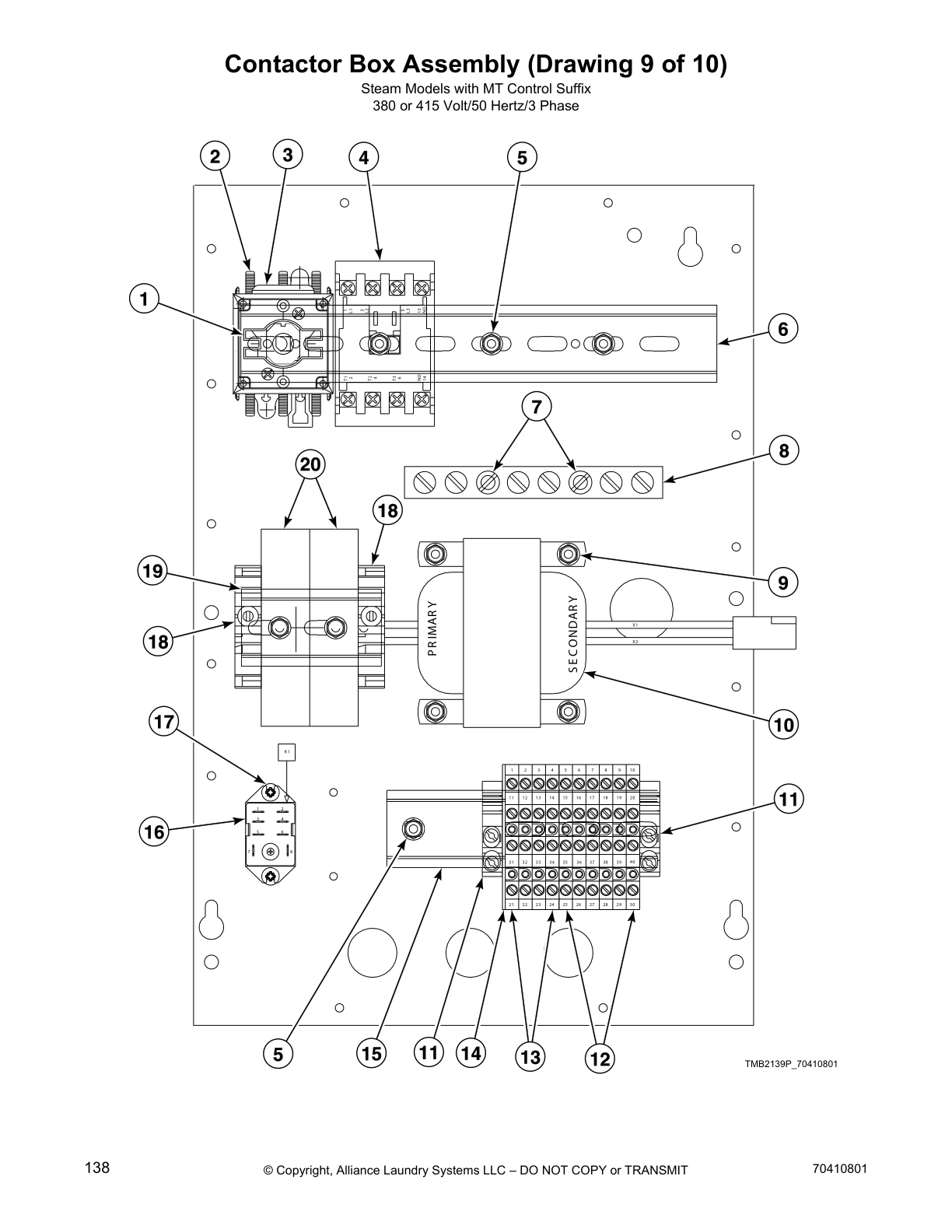 Contactor Box Assembly (Drawing 9 of 10)