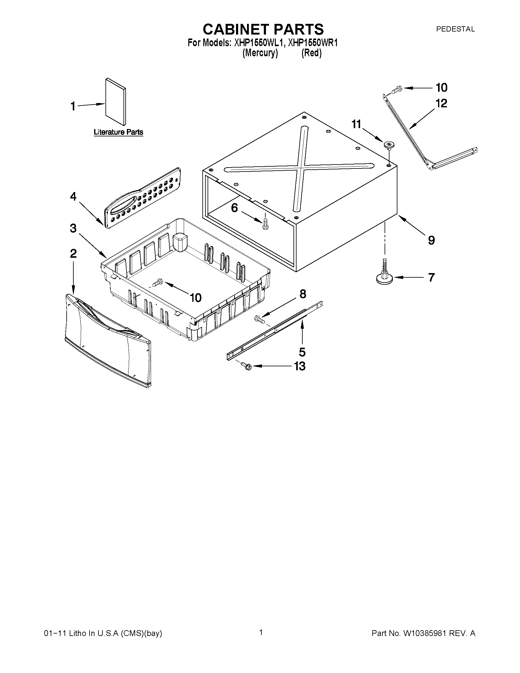 01 - CABINET PARTS