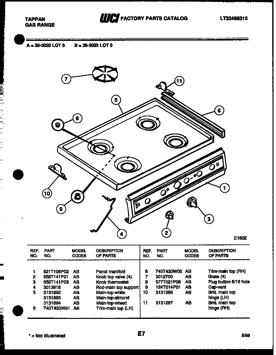 03 - COOKTOP PARTS