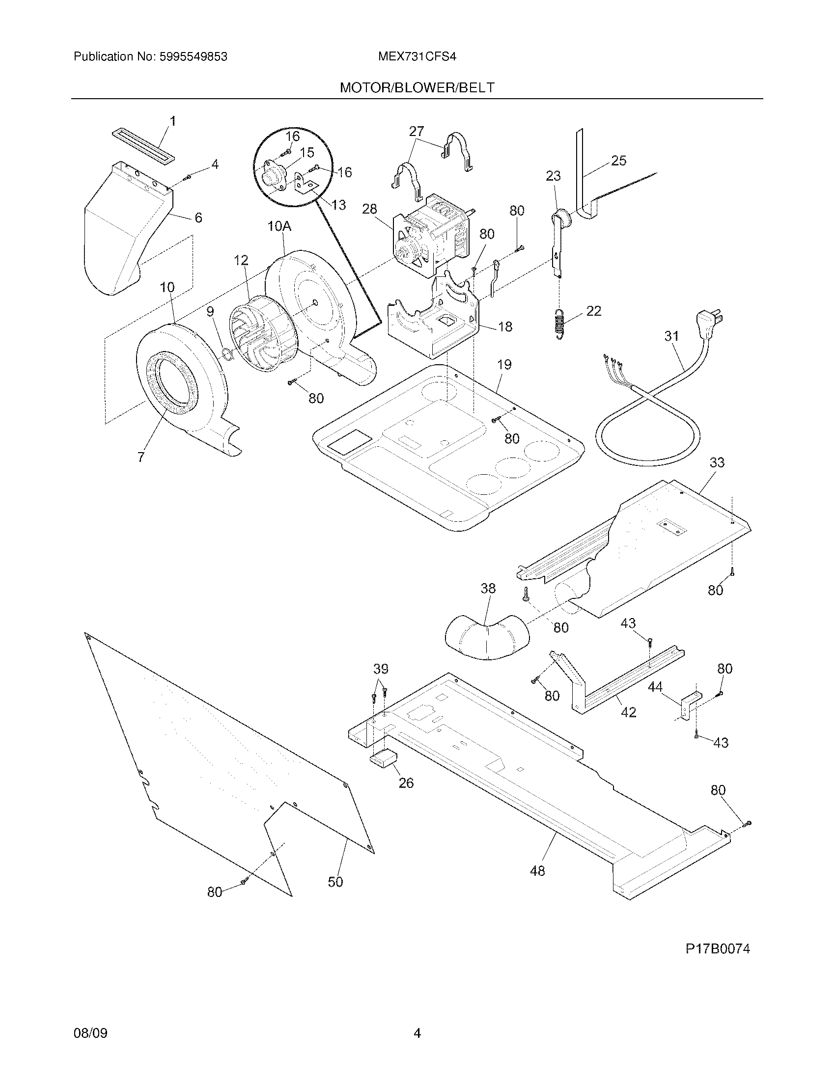05 - MOTOR/BLOWER/BELT