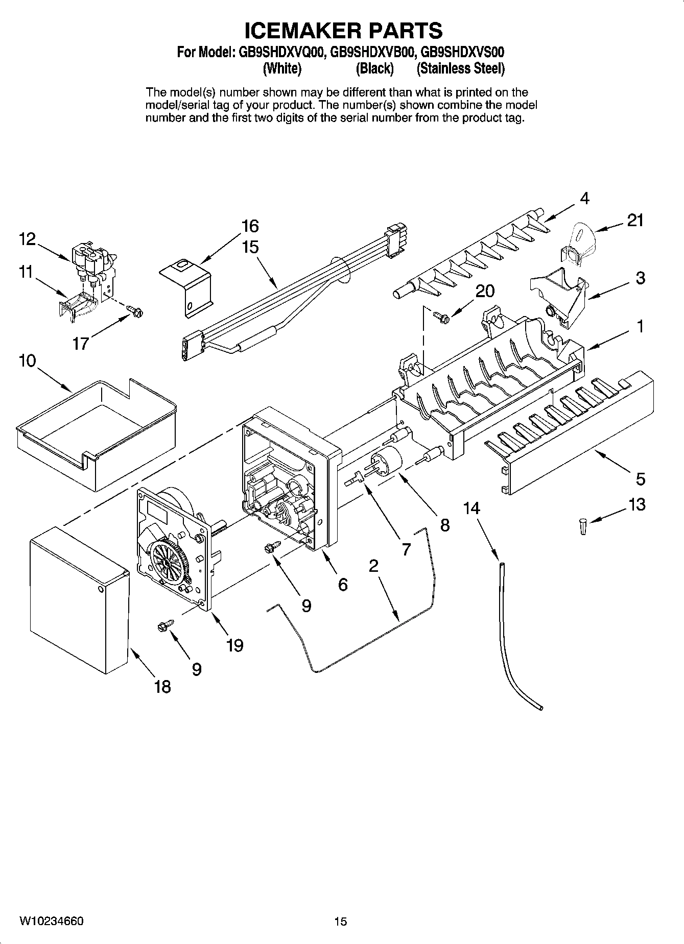 08 - ICEMAKER PARTS, OPTIONAL PARTS (NOT INCLUDED)