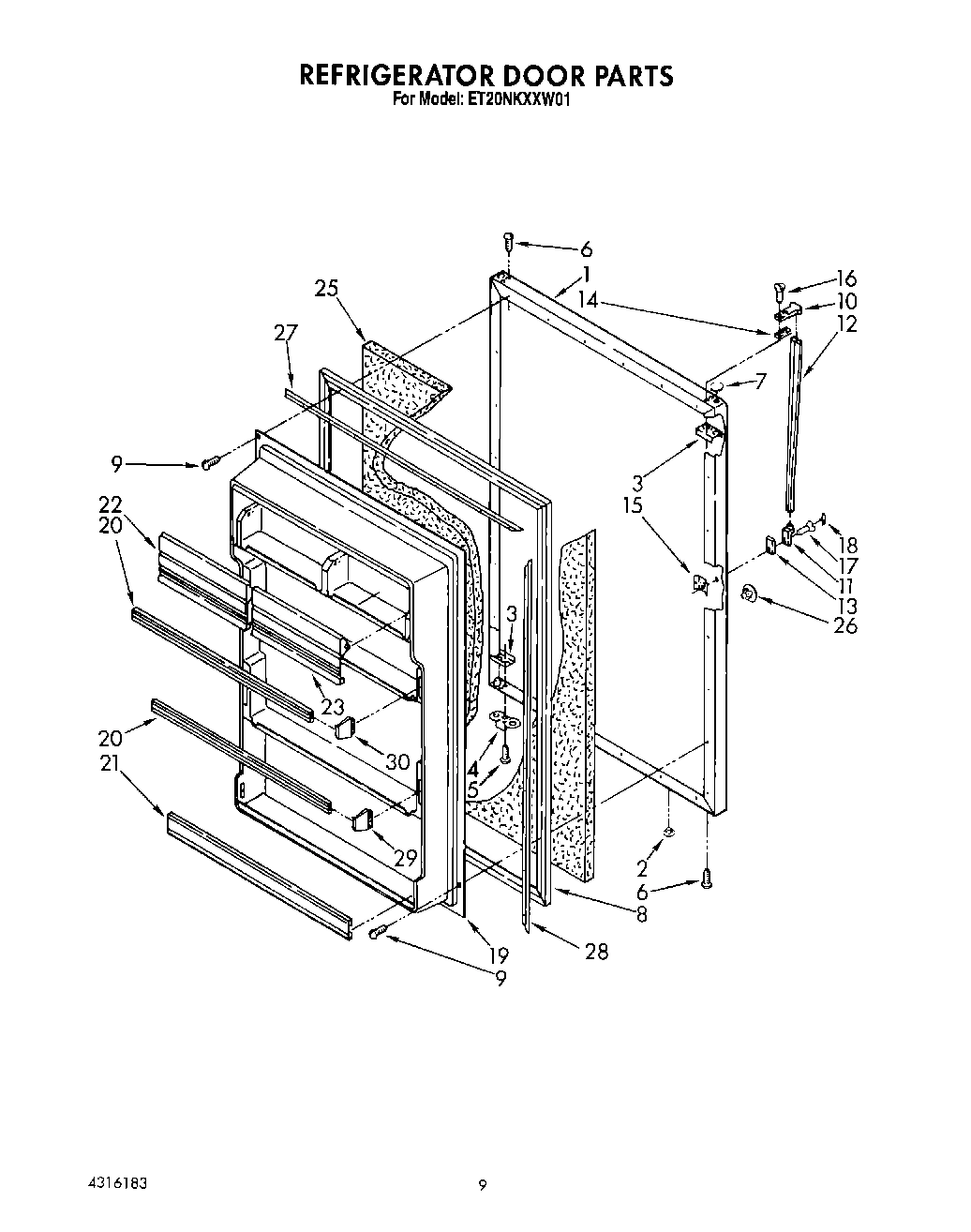 07 - REFRIGERATOR DOOR, LIT/OPTIONAL