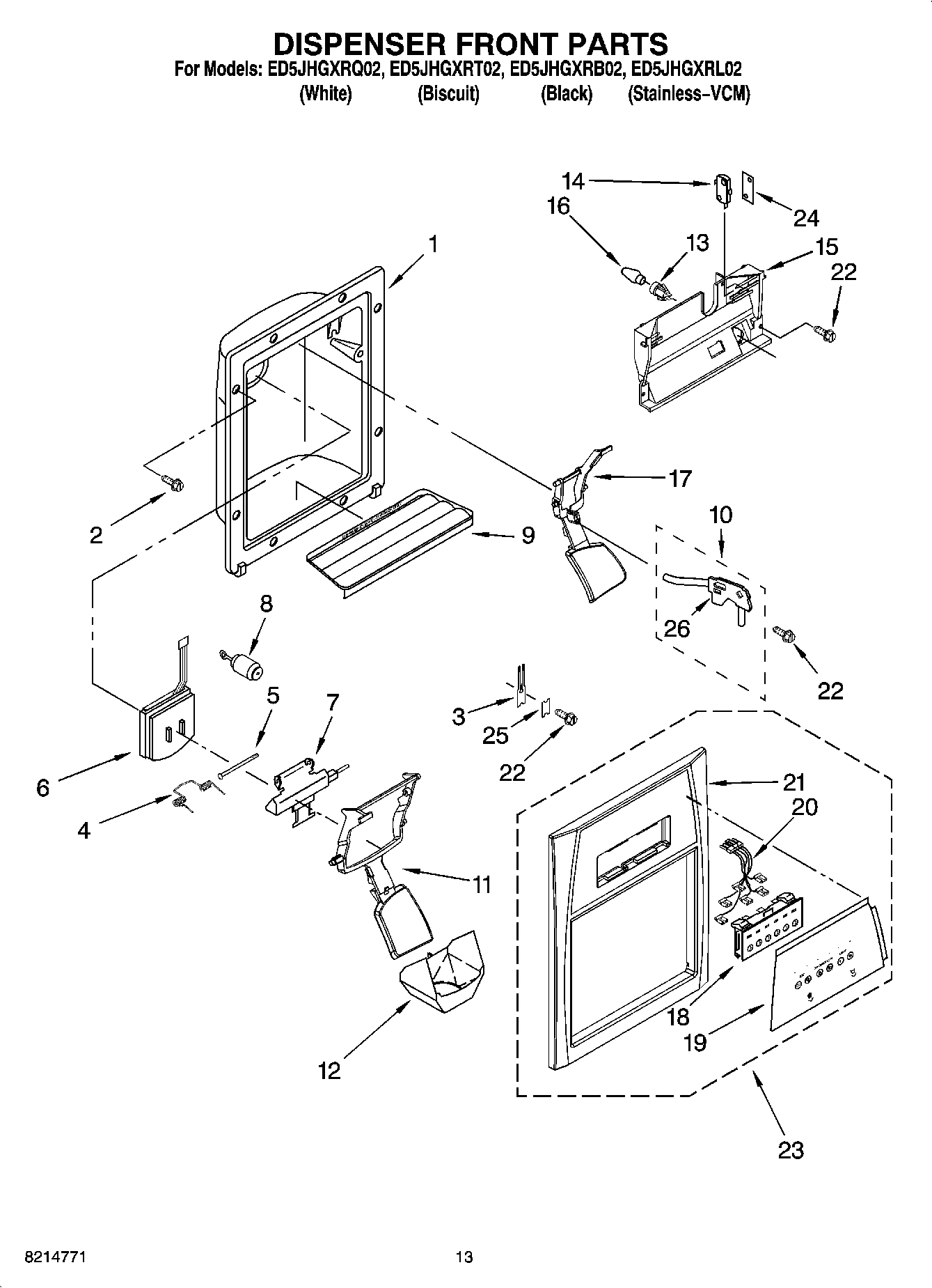 08 - DISPENSER FRONT PARTS