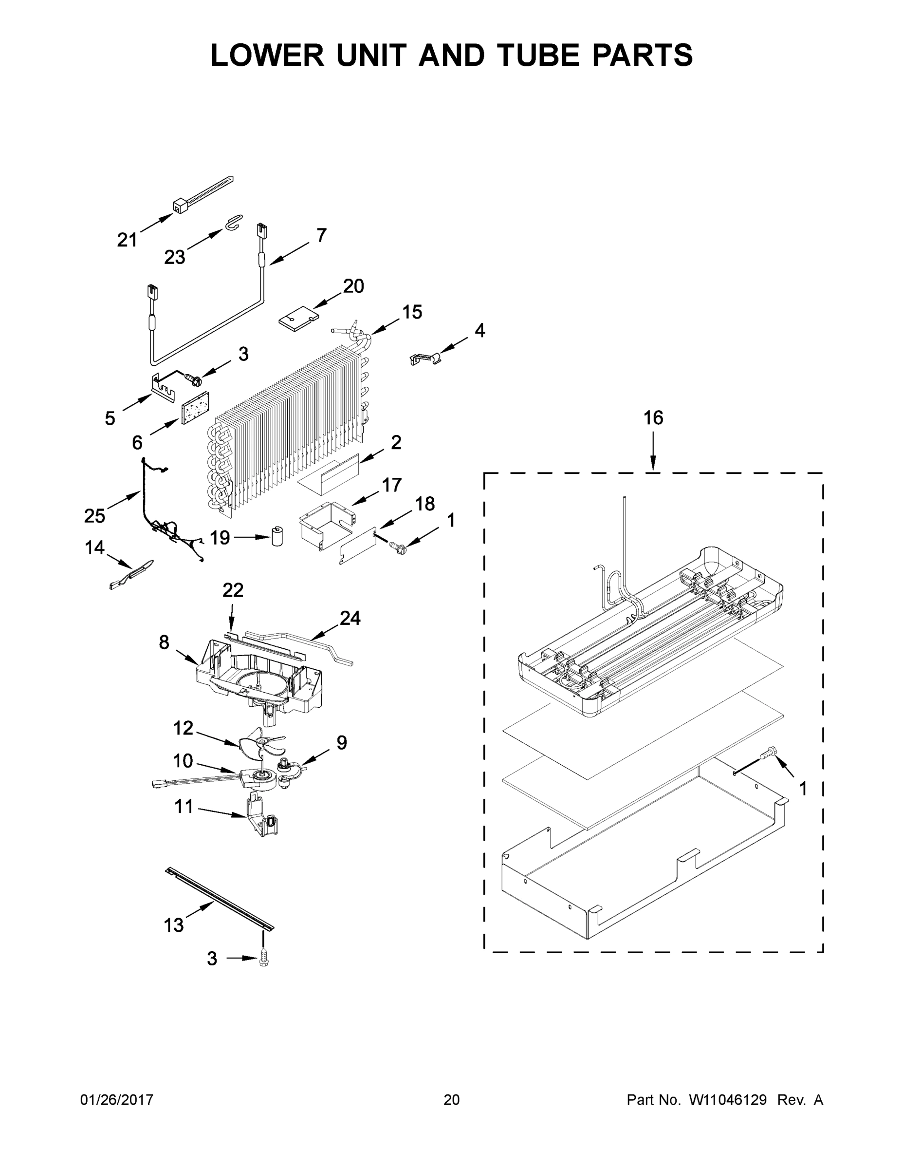 11 - LOWER UNIT AND TUBE PARTS