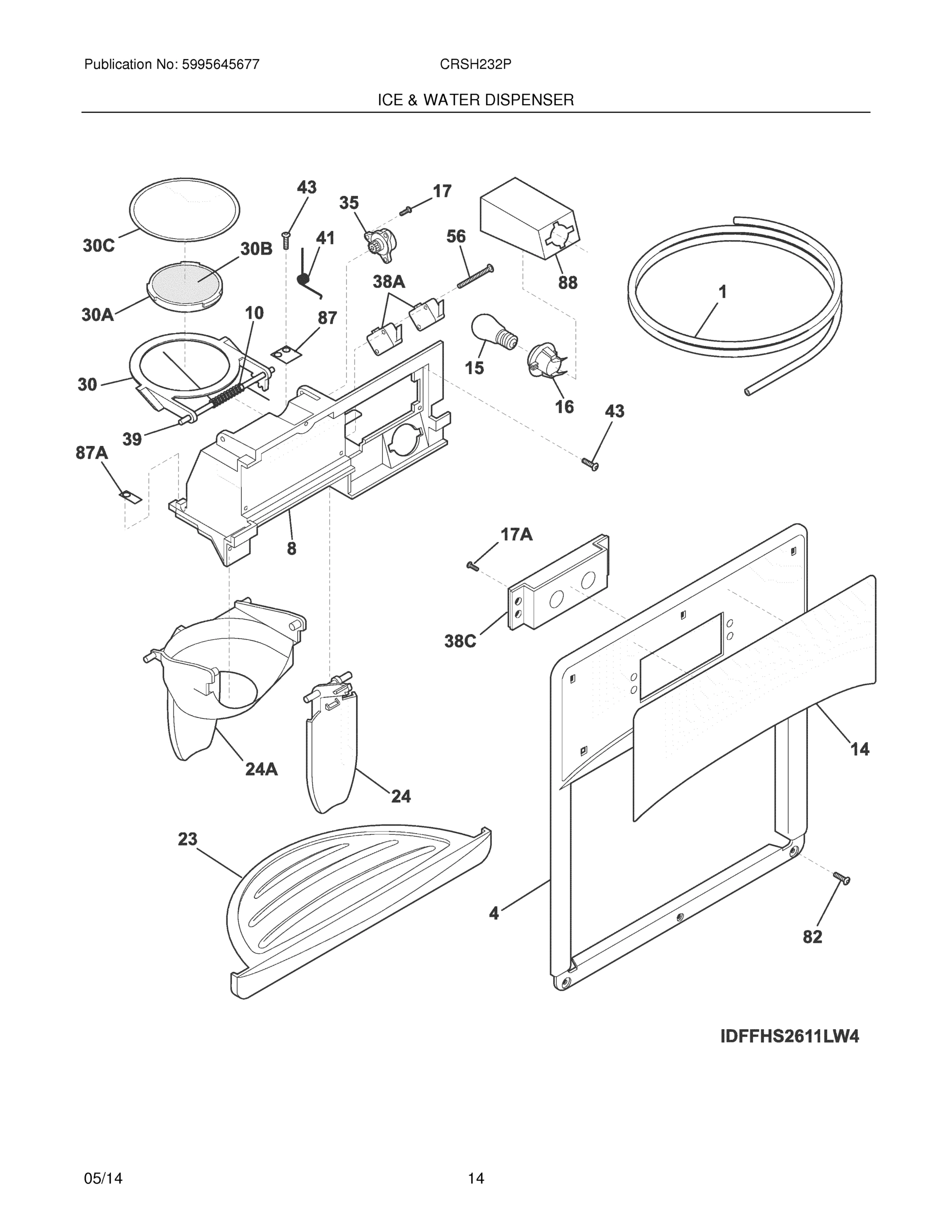 15 - ICE & WATER DISPENSER