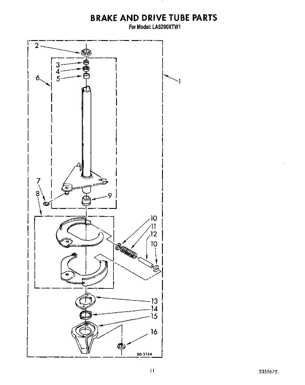 10 - BRAKE AND DRIVE TUBE