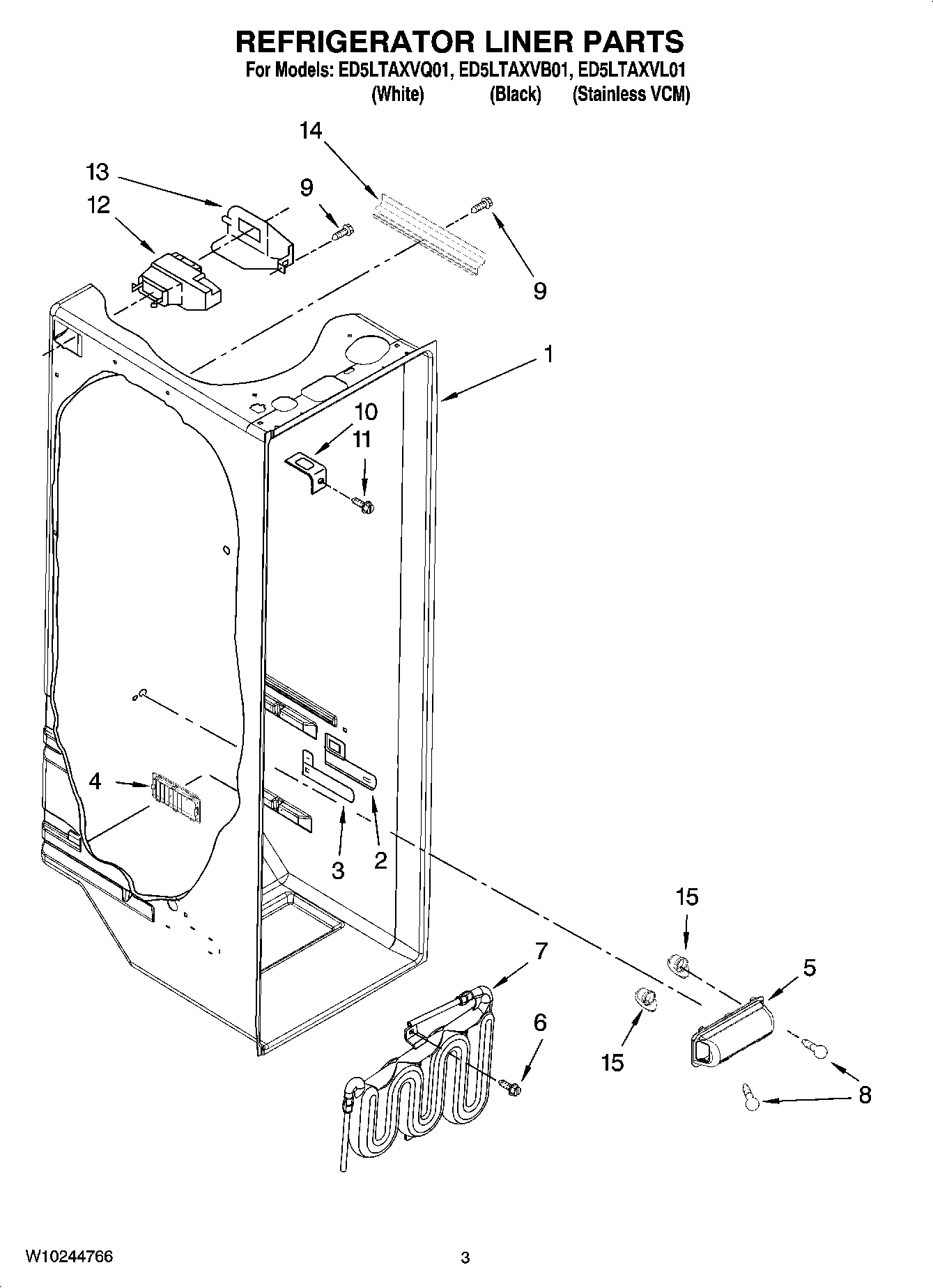 02 - REFRIGERATOR LINER PARTS