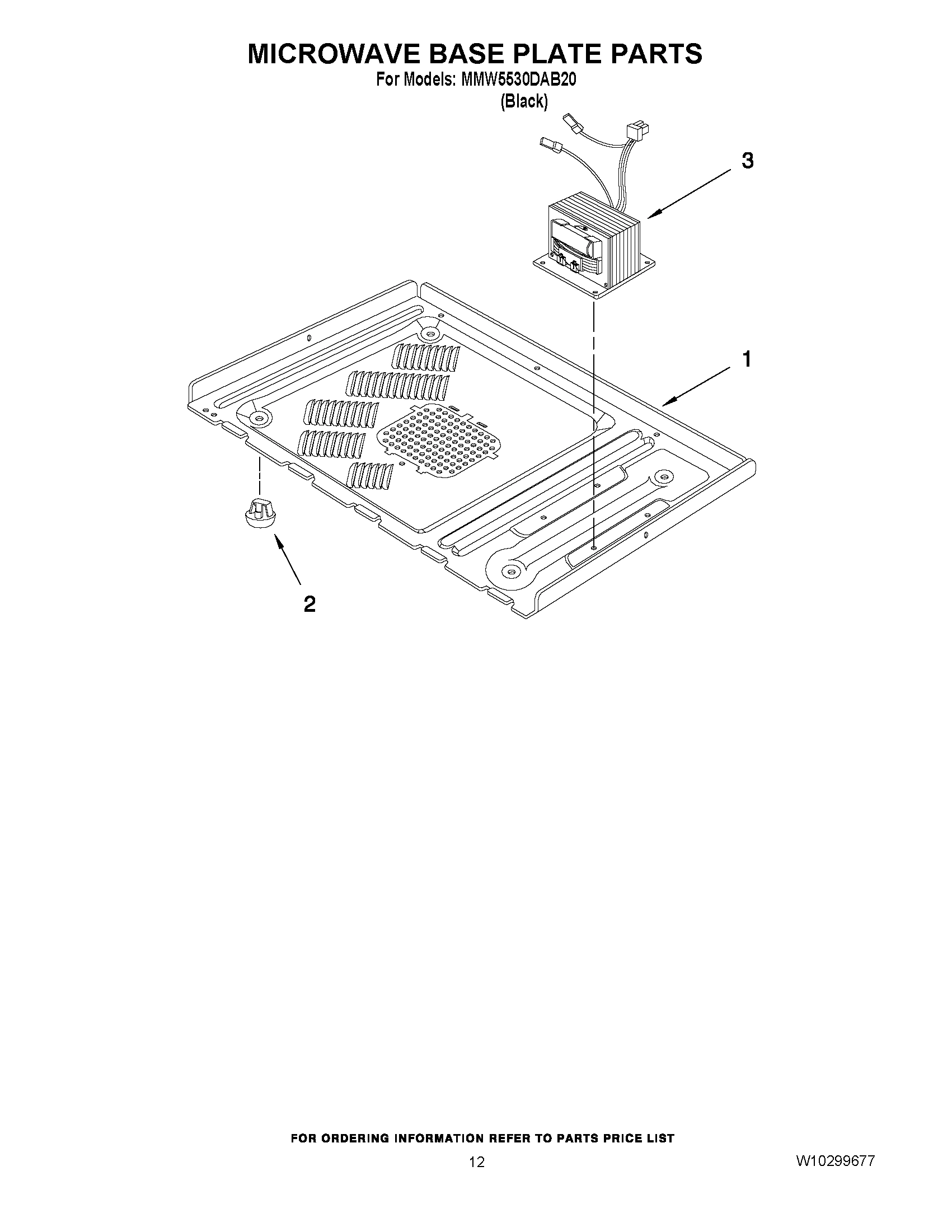 10 - MICROWAVE BASE PLATE PARTS