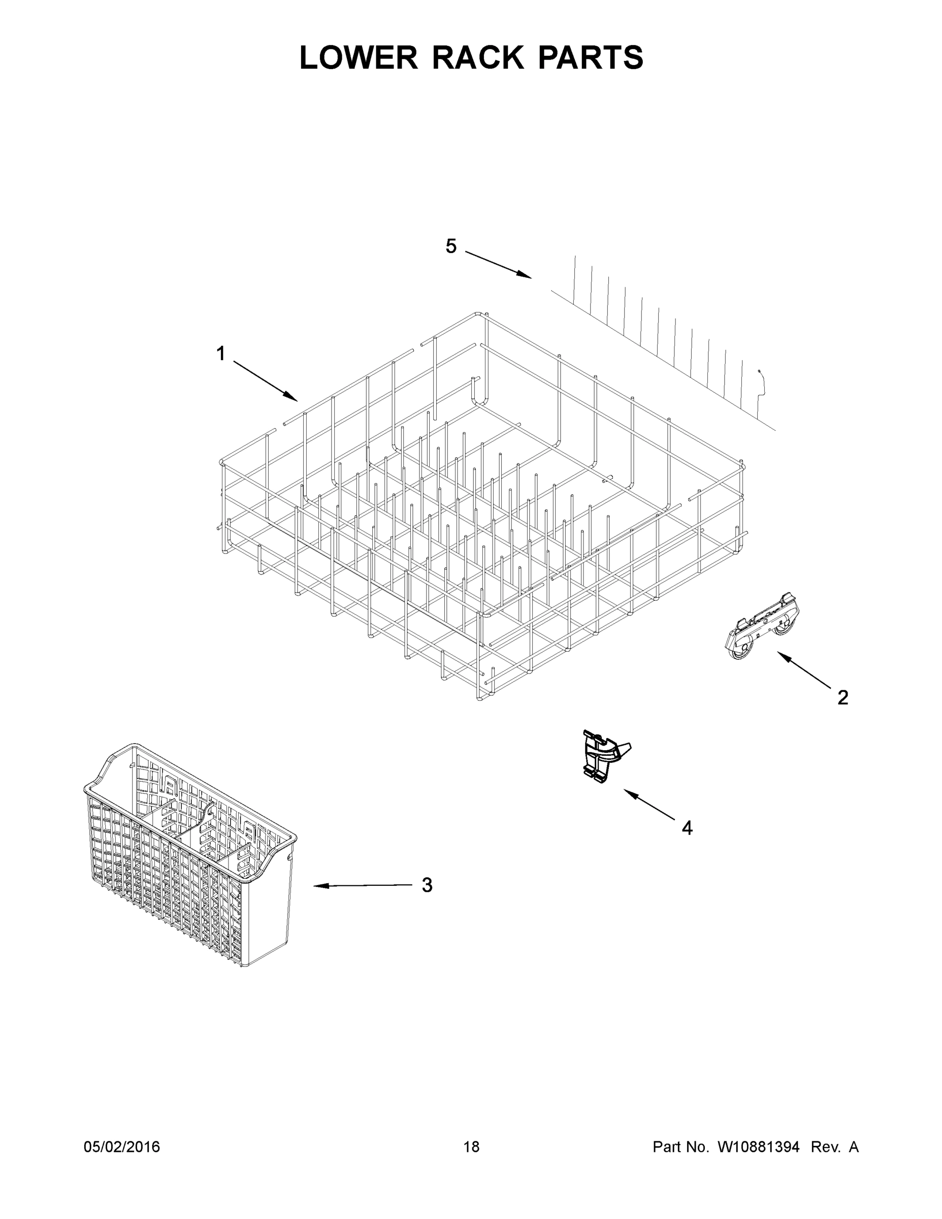 10 - LOWER RACK PARTS