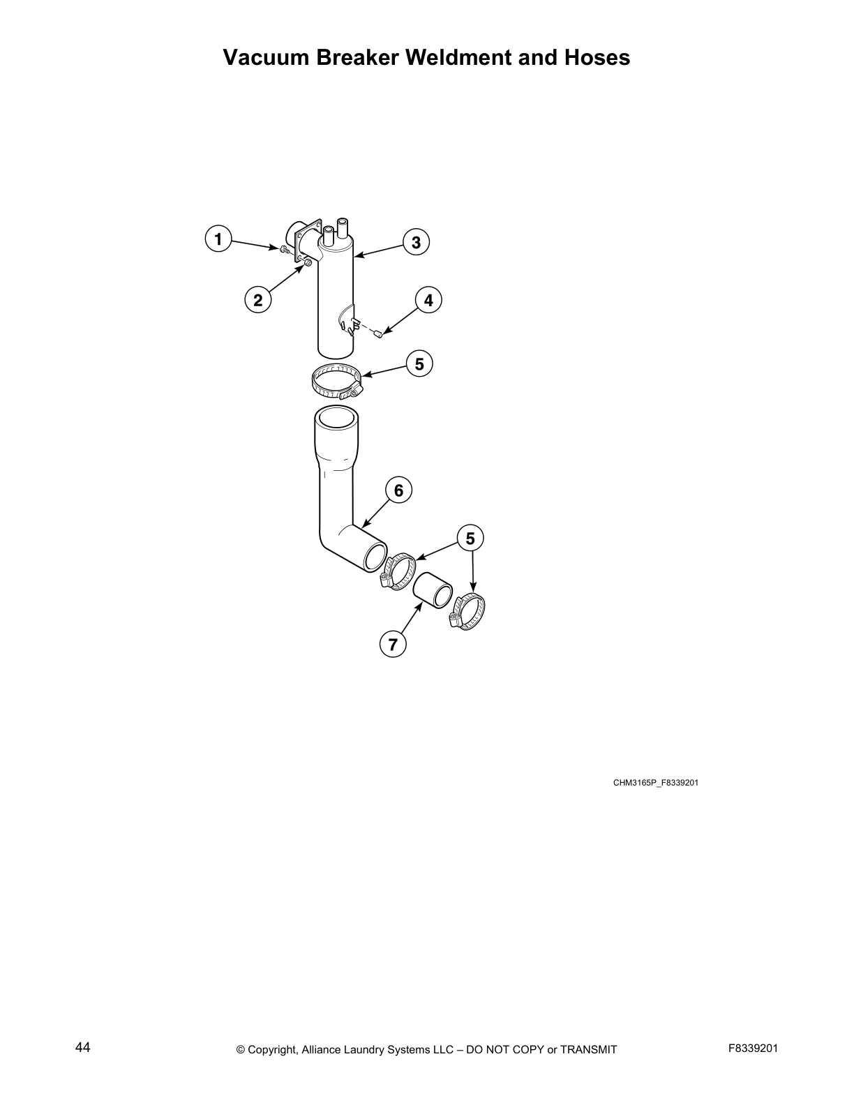 Vacuum Breaker Weldment and Hoses