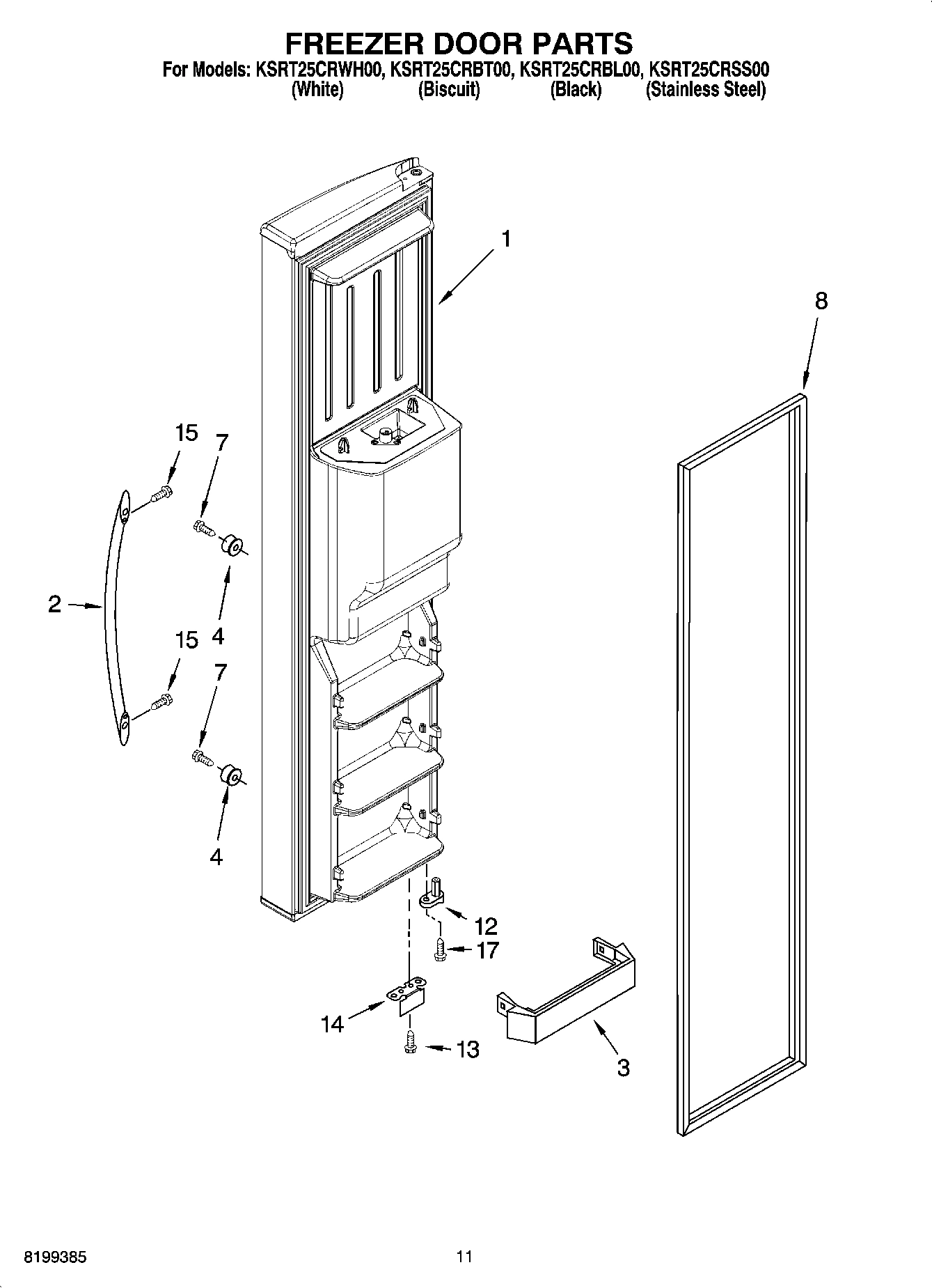 07 - FREEZER DOOR PARTS
