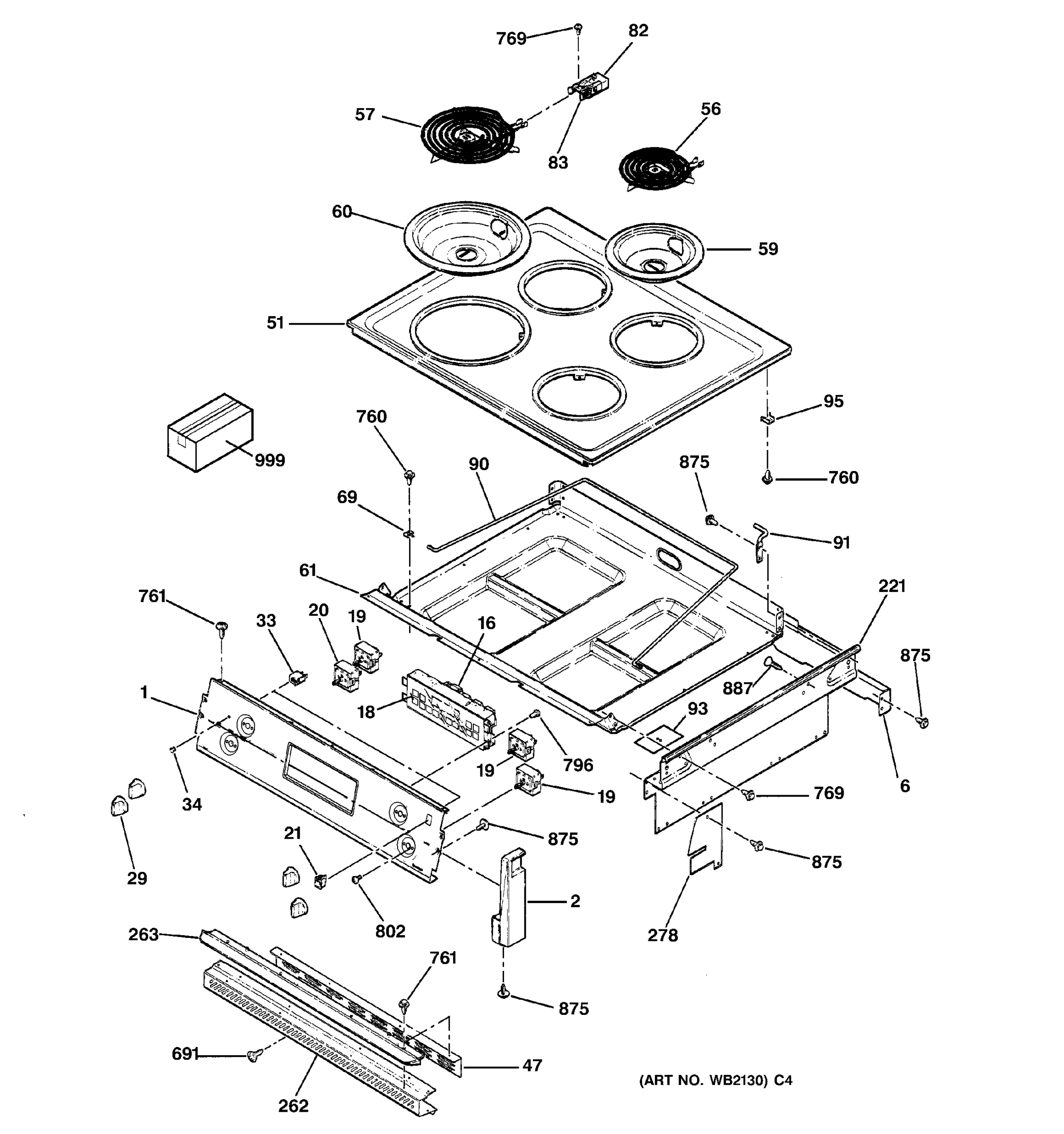 CONTROL PANEL & COOKTOP