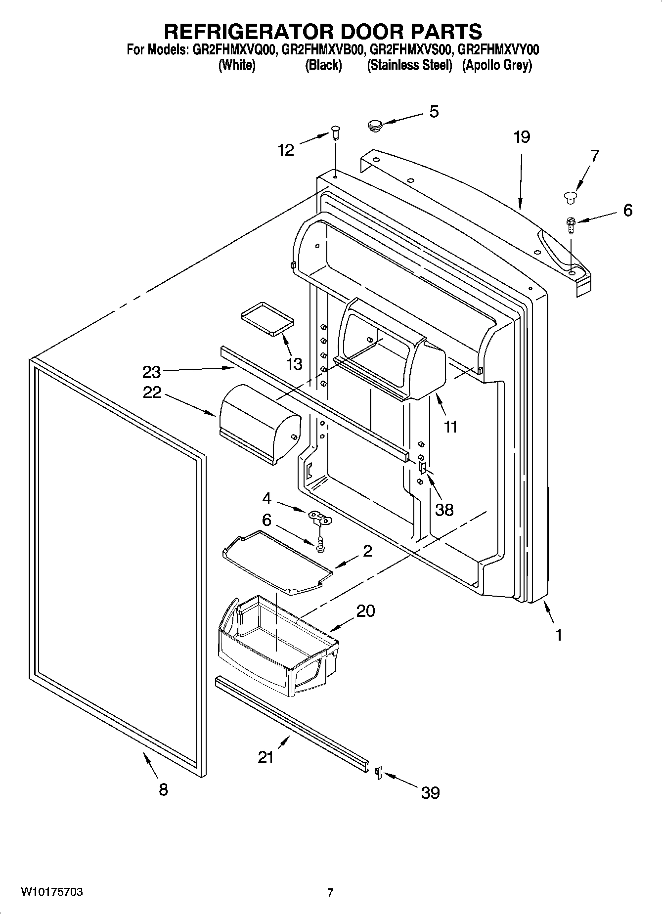 04 - REFRIGERATOR DOOR PARTS