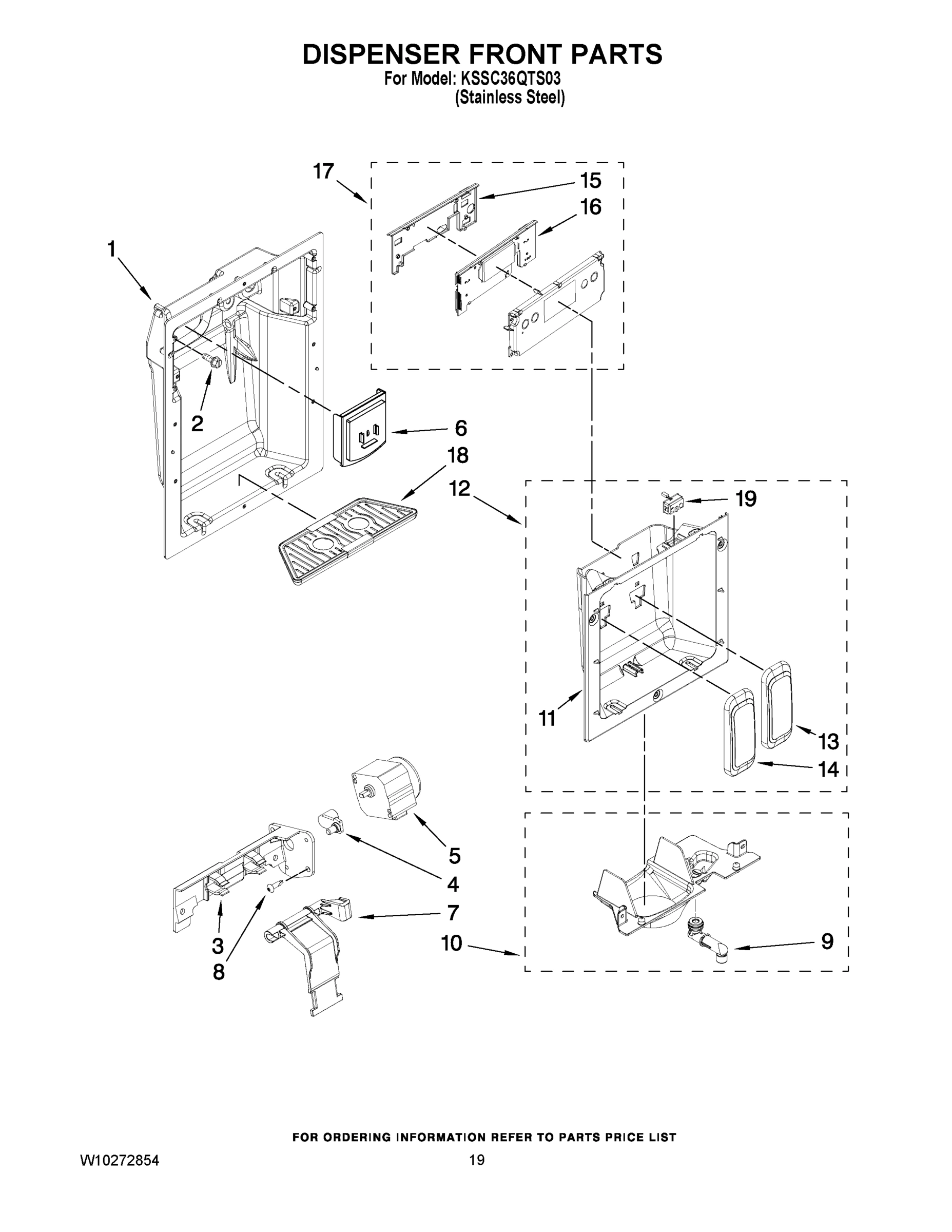 12 - DISPENSER FRONT PARTS