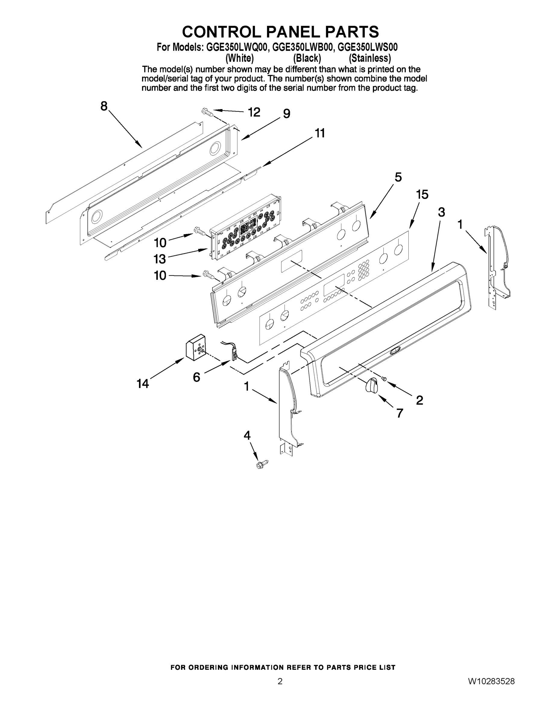 02 - CONTROL PANEL PARTS