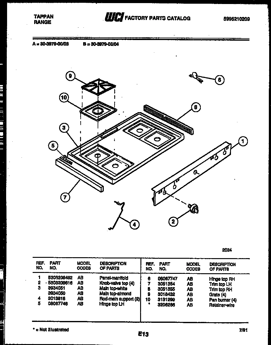 03 - COOKTOP PARTS