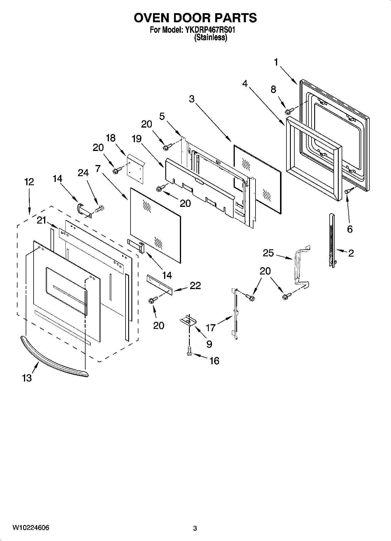 02 - OVEN DOOR PARTS