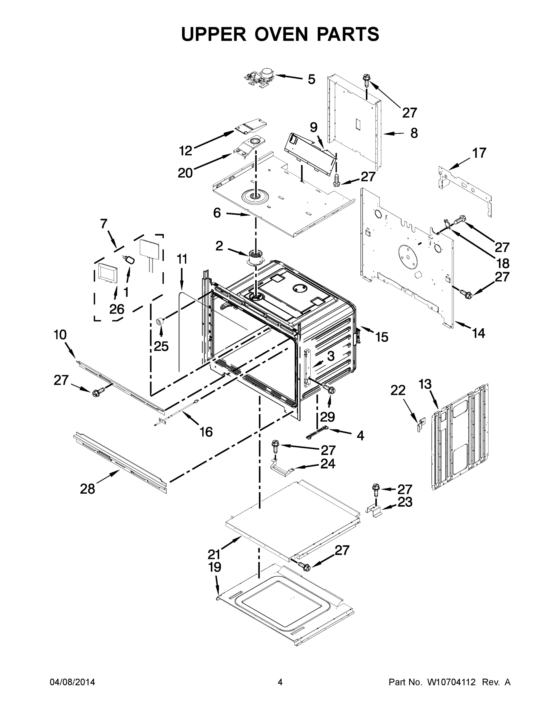 03 - UPPER OVEN PARTS