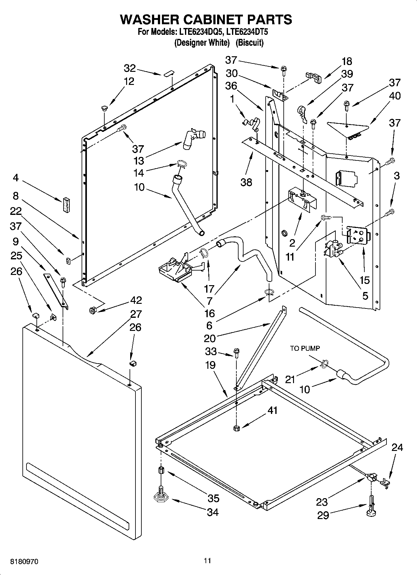 07 - WASHER CABINET PARTS