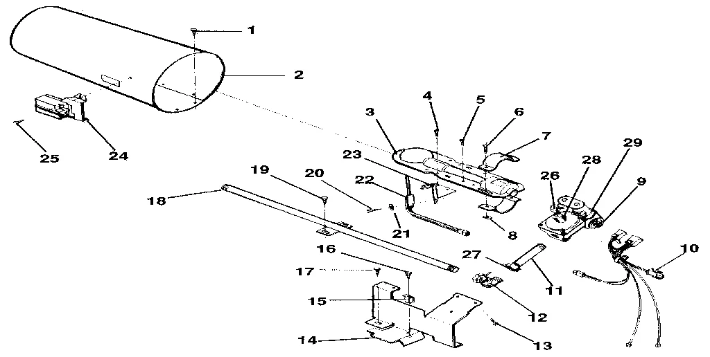 GAS VALVE, BURNER ASSY, SENSOR