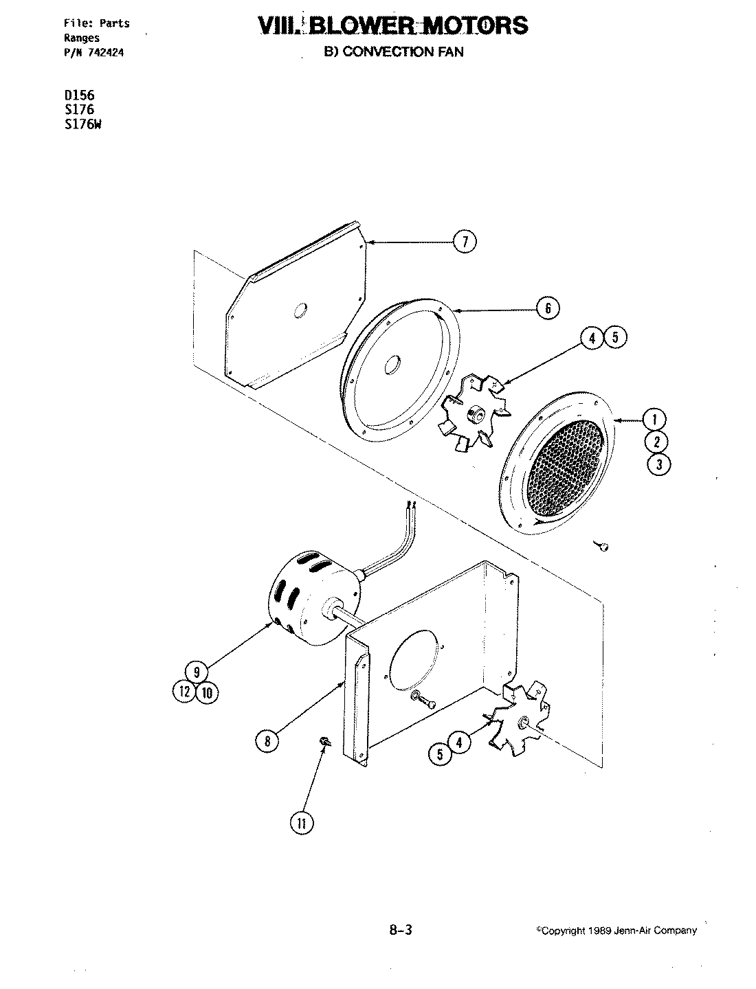 04 - BLOWER MOTOR-CONVECTION FAN (S176W)