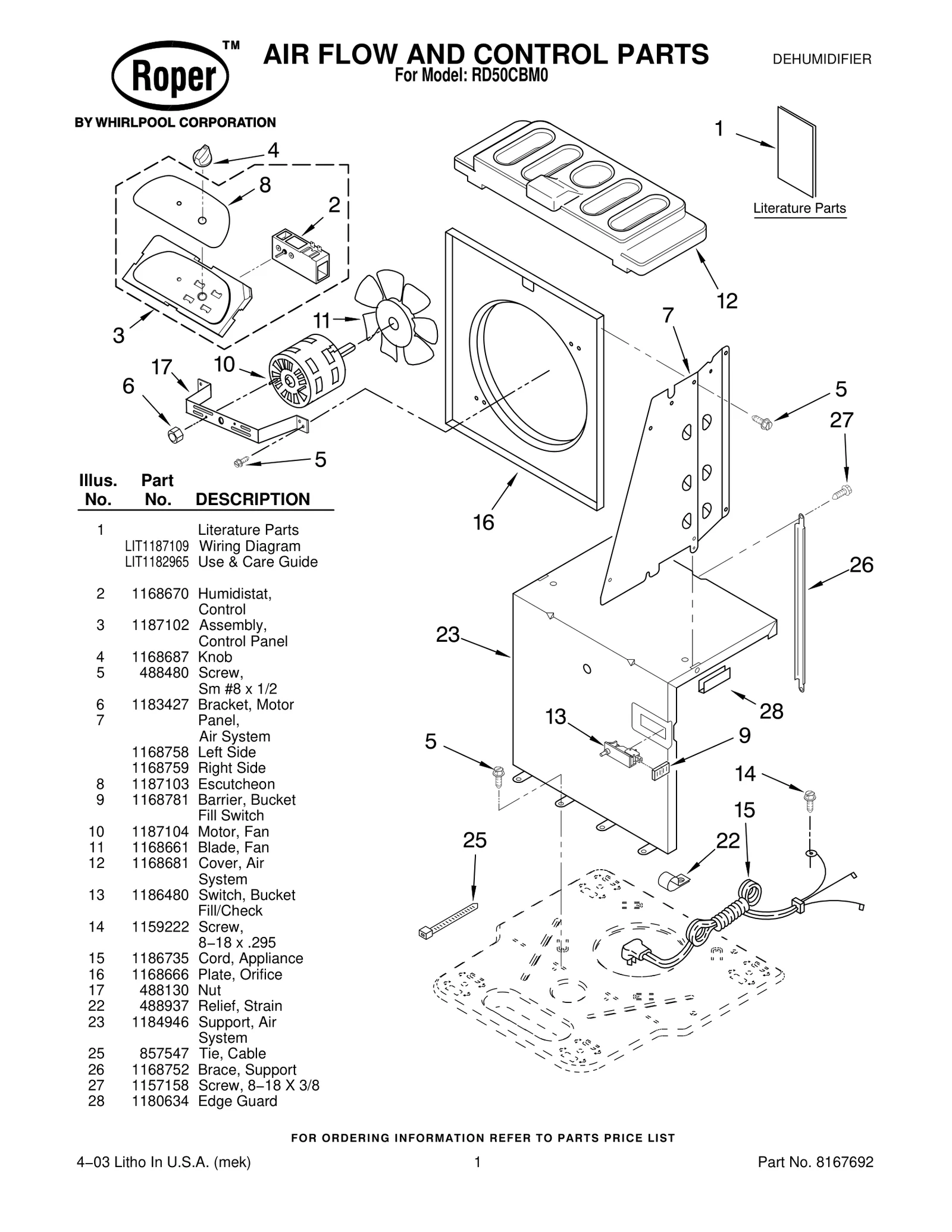 AIR FLOW AND CONTROL PARTS