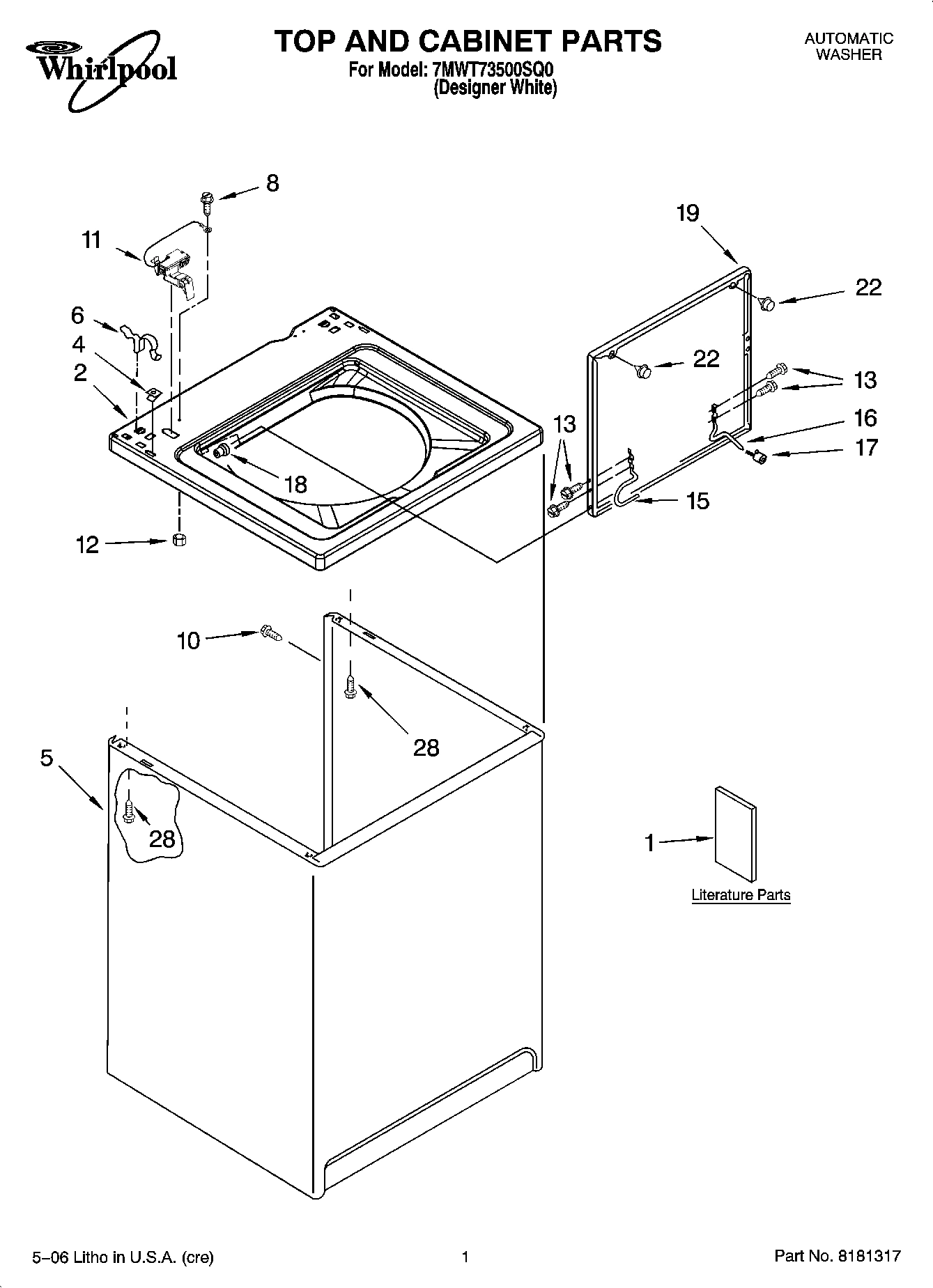 01 - TOP AND CABINET PARTS
