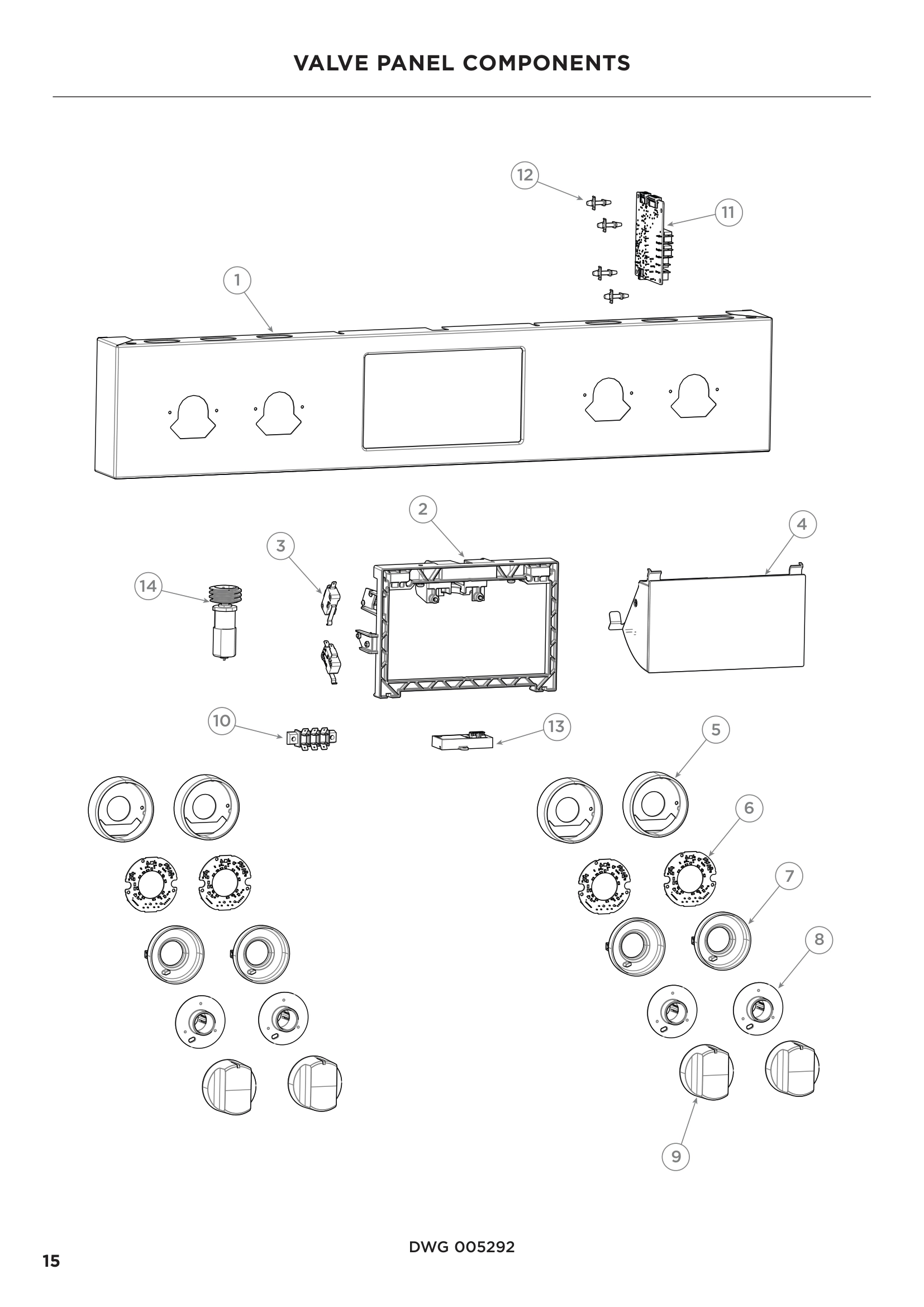 VALVE PANEL COMPONENTS