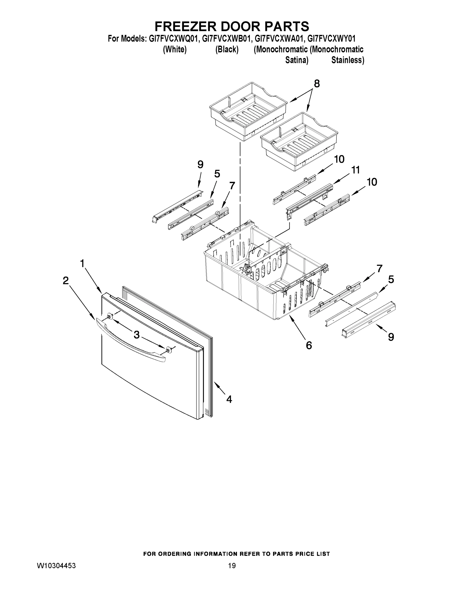 10 - FREEZER DOOR PARTS