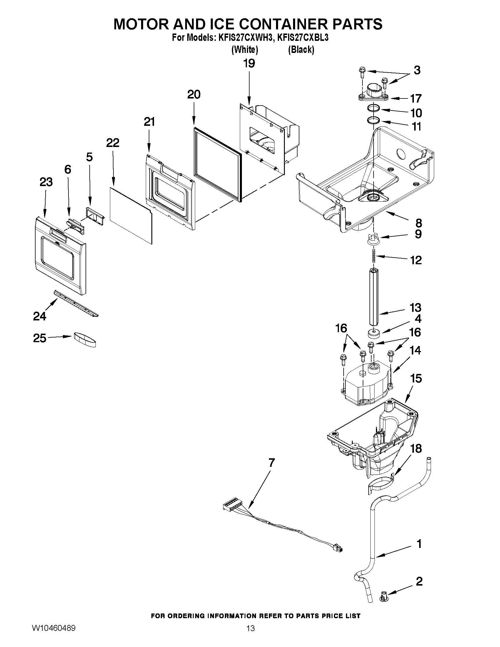 07 - MOTOR AND ICE CONTAINER PARTS
