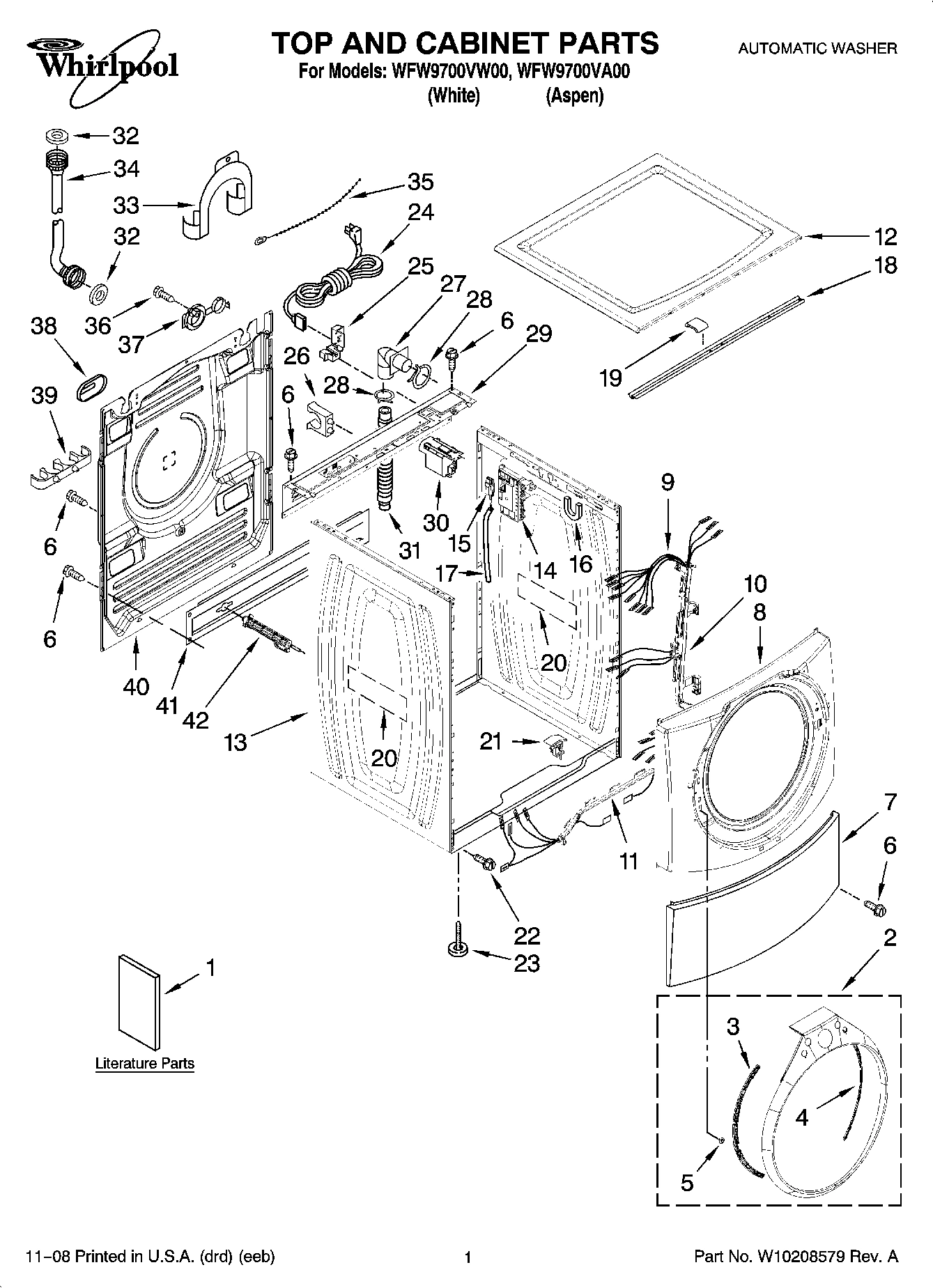 01 - TOP AND CABINET PARTS