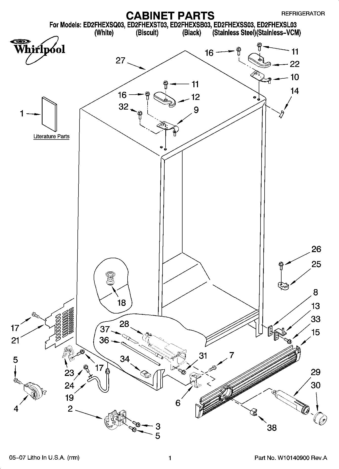 01 - CABINET PARTS
