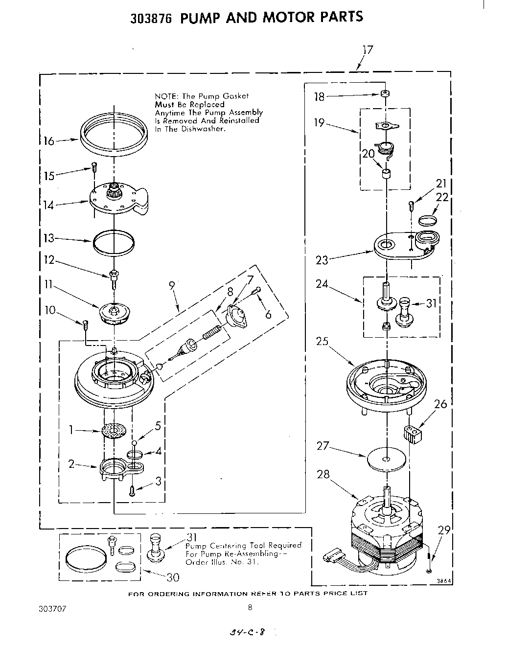 06 - 303876 PUMP AND MOTOR