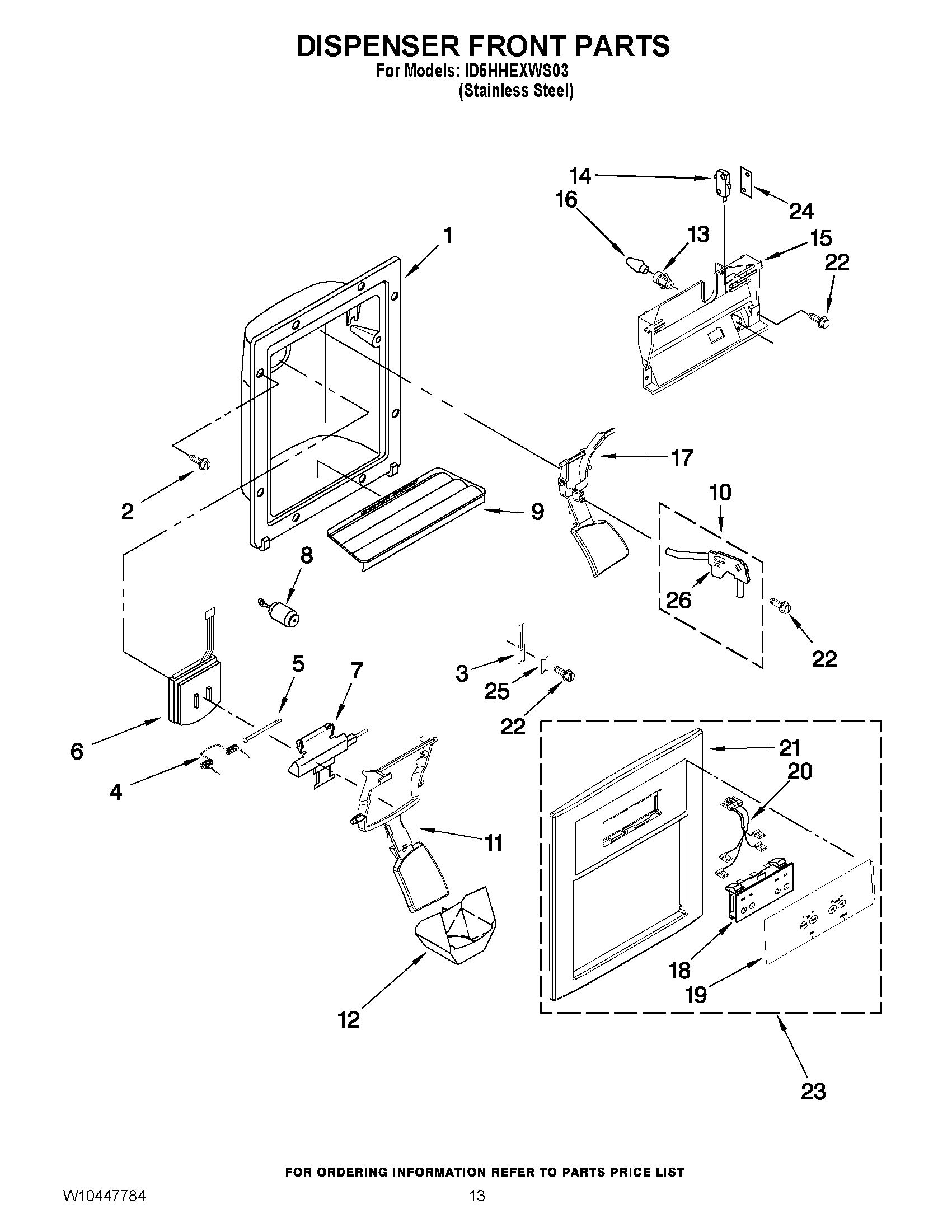 08 - DISPENSER FRONT PARTS