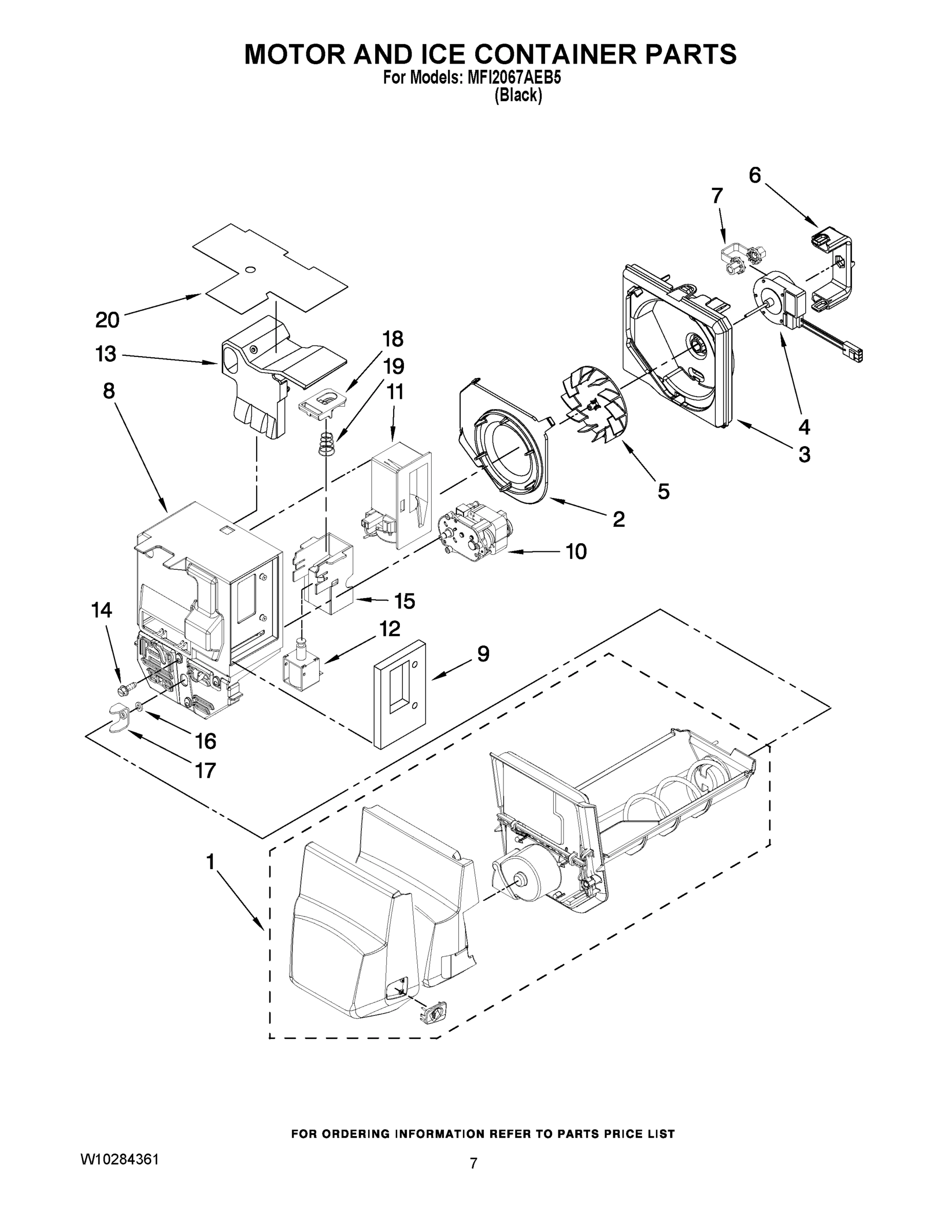 04 - MOTOR AND ICE CONTAINER PARTS