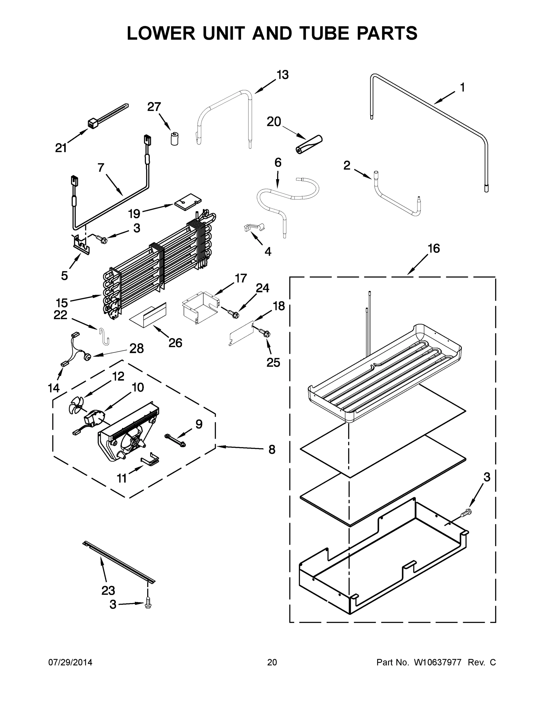 11 - LOWER UNIT AND TUBE PARTS