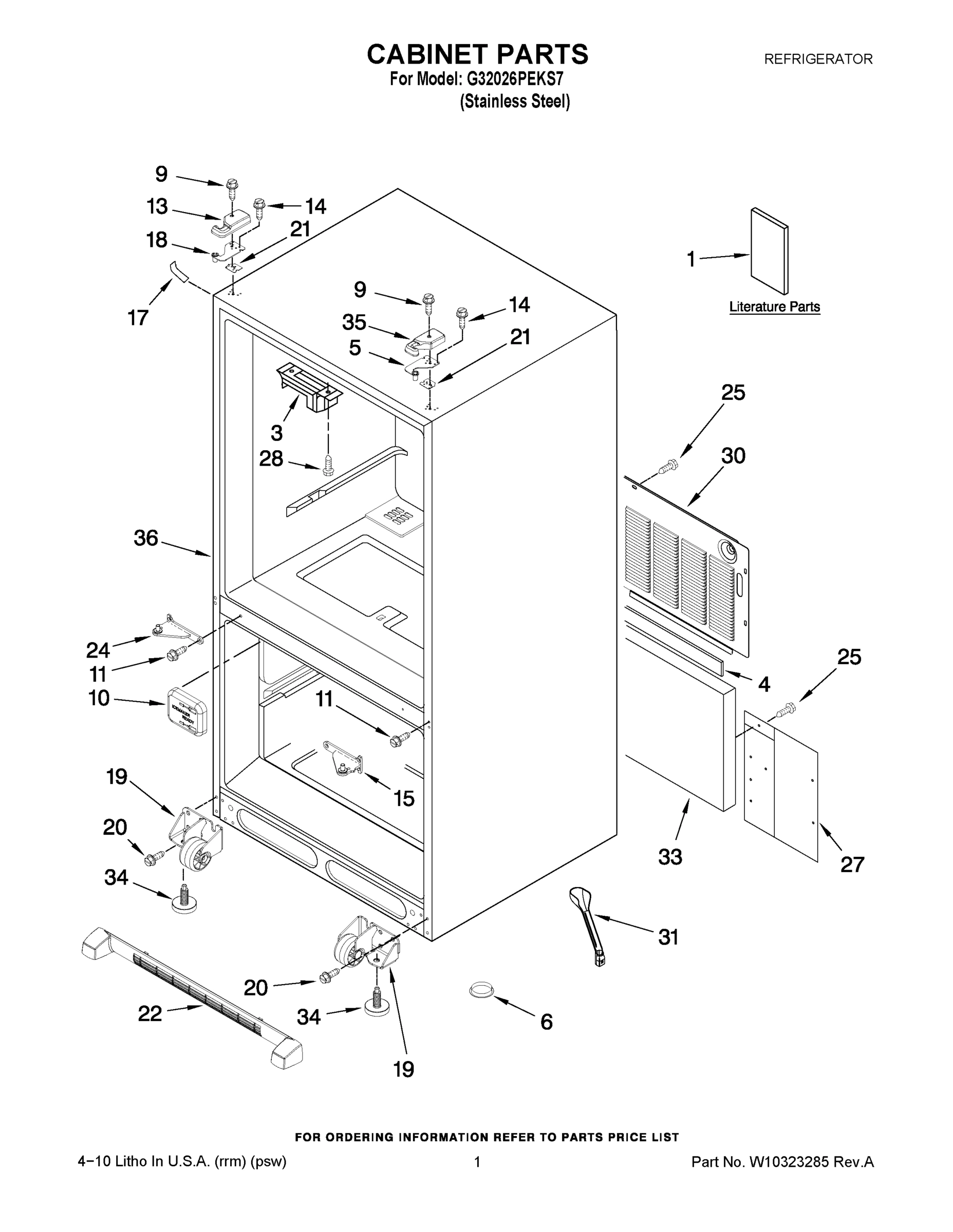 01 - CABINET PARTS